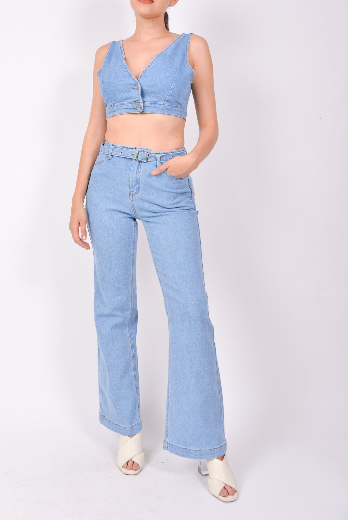 Conjunto Mezclilla con top