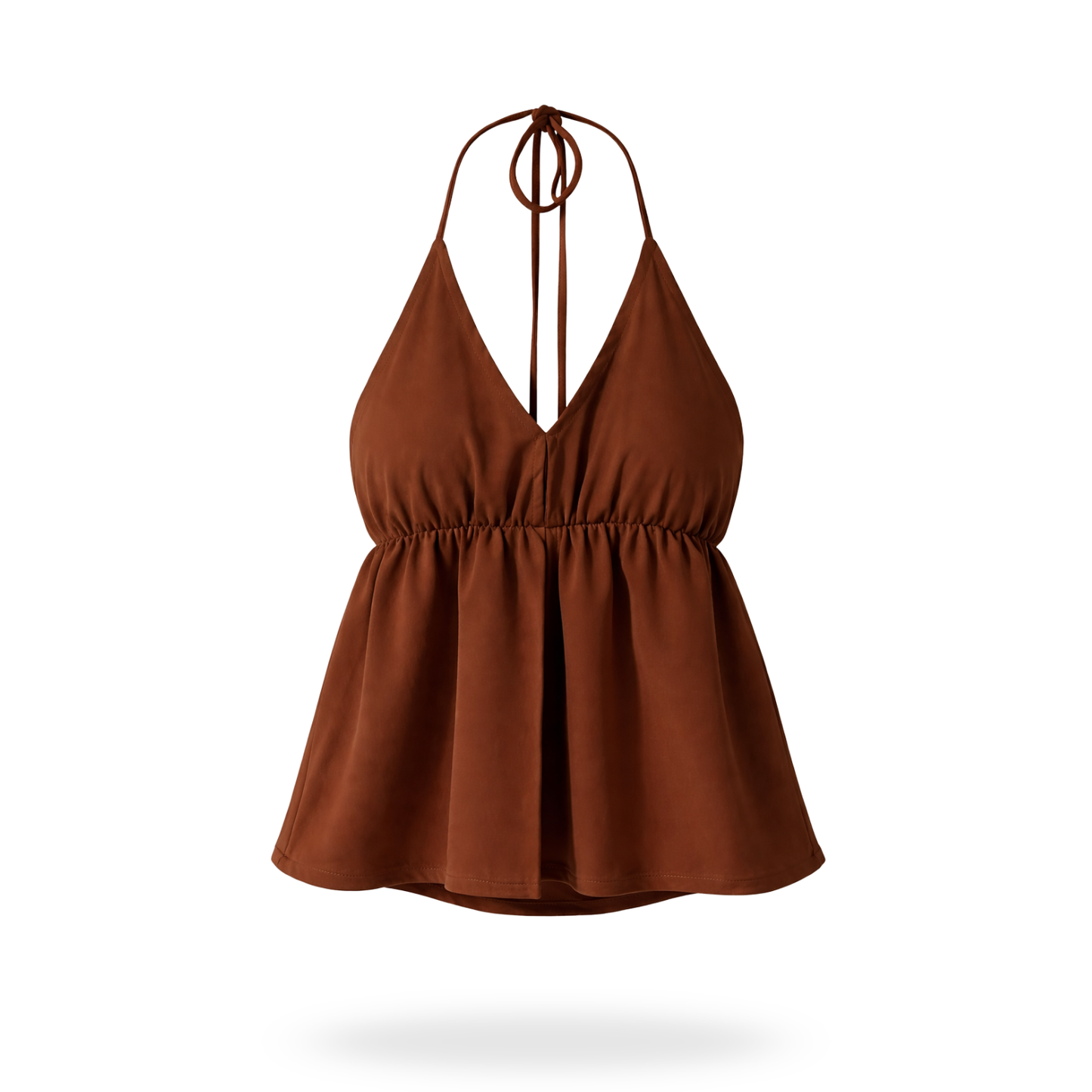 Top peplum con copas