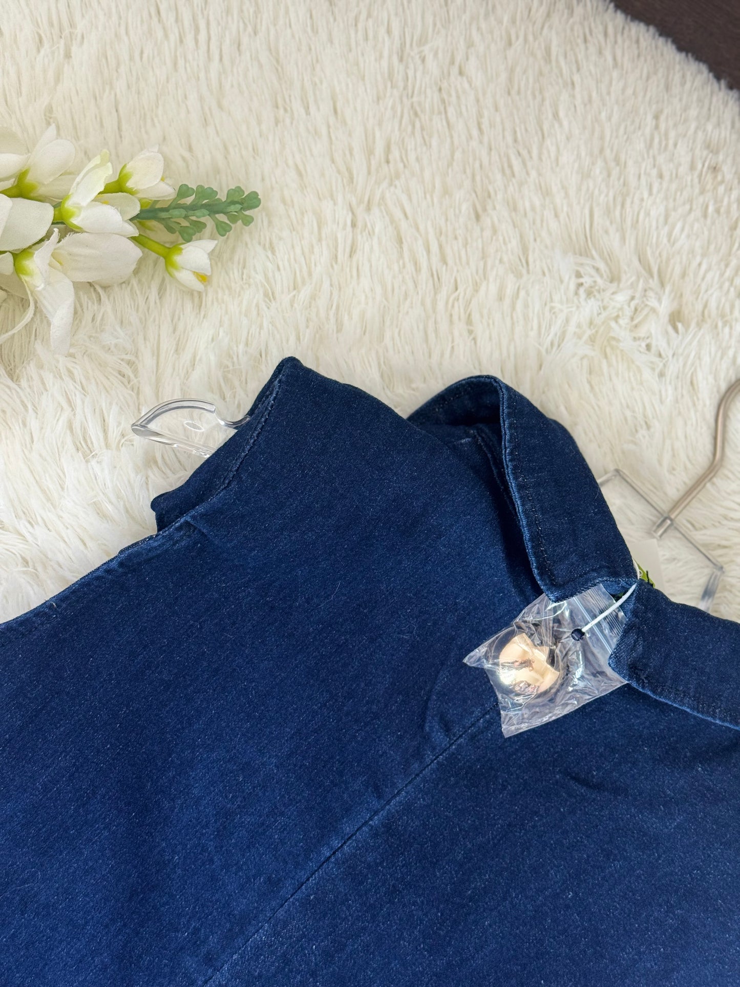 Vestido sastre de mezclilla con botones