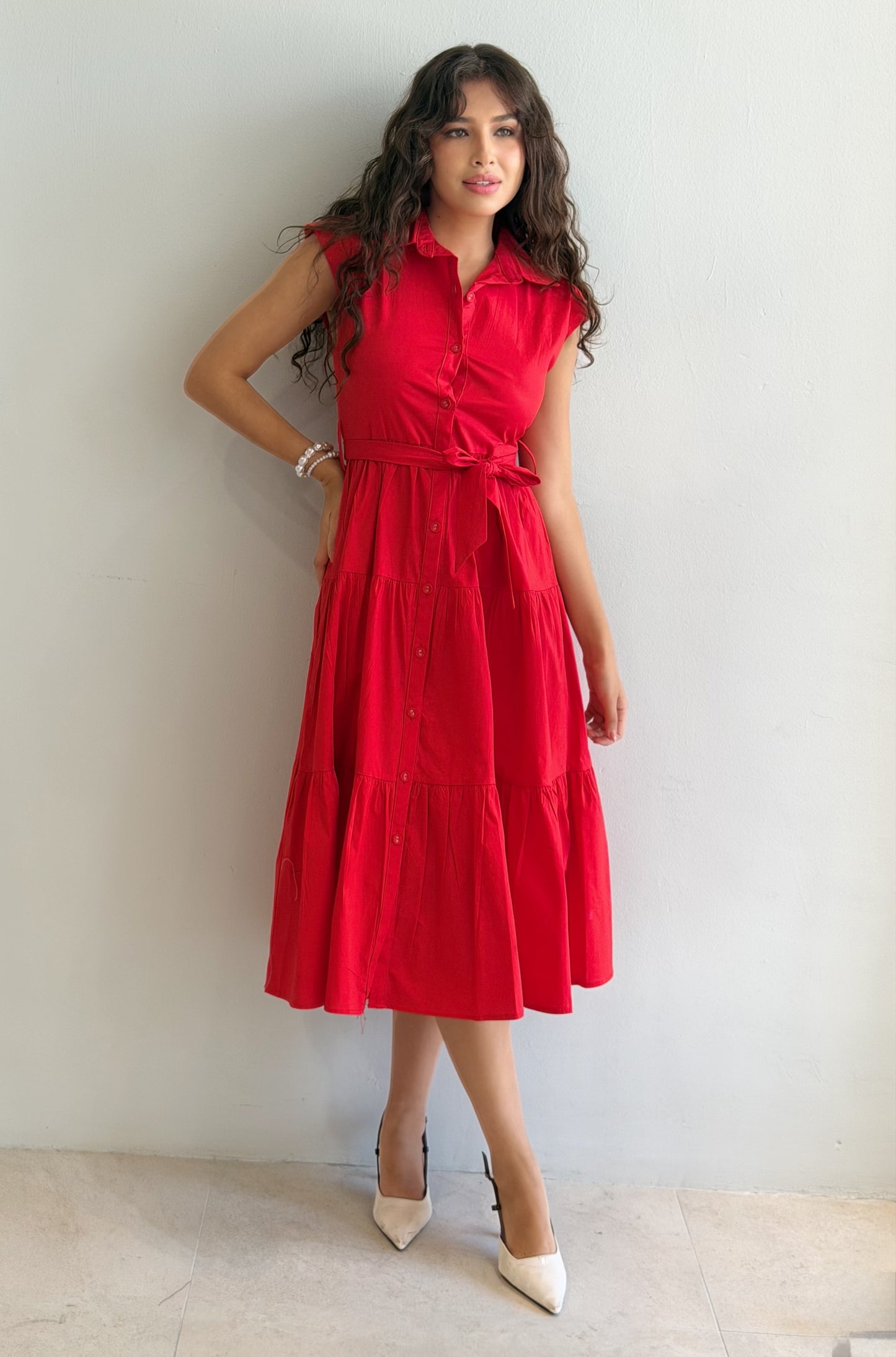 Vestido camisero sin mangas
