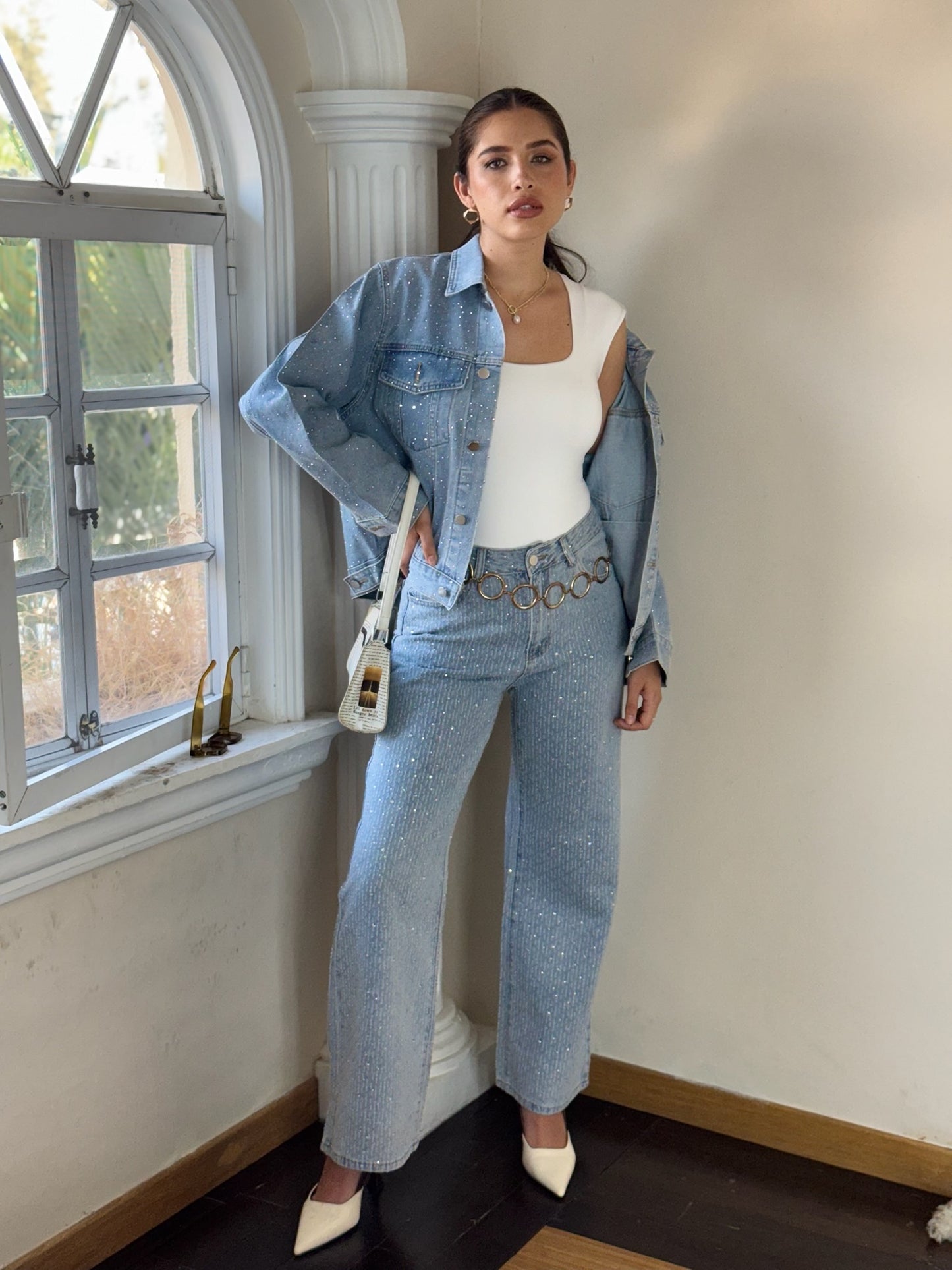 Jeans Con Pedrería