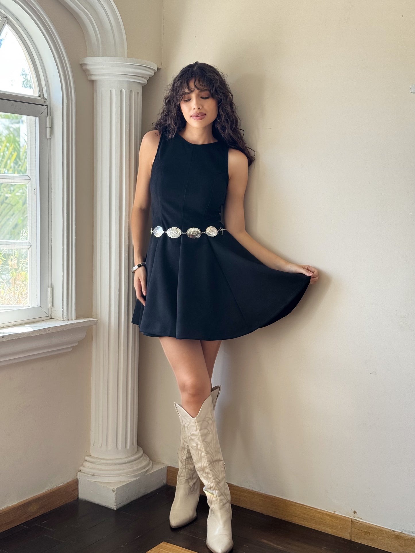 Vestido Gamuza Corte A