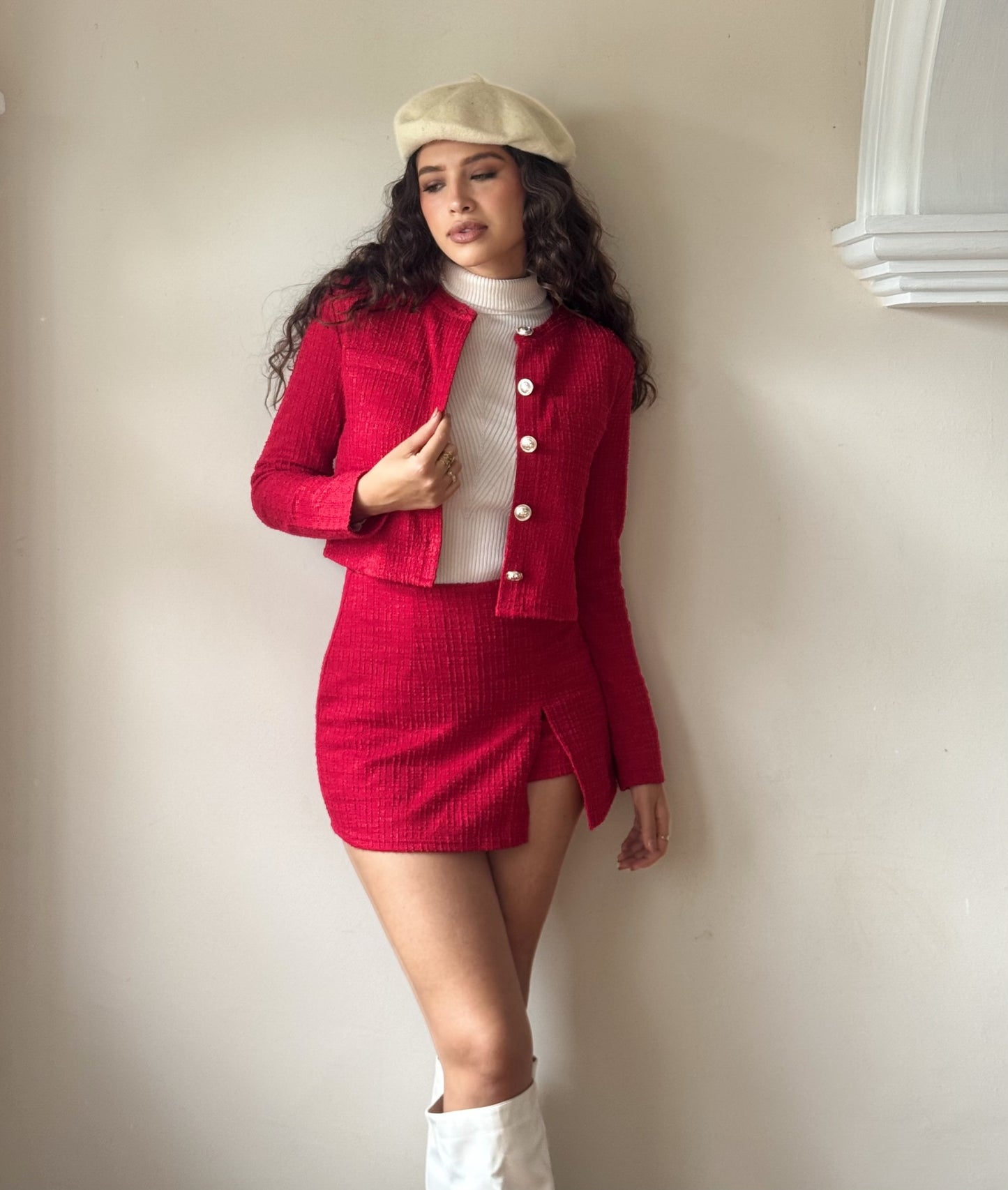 Conjunto tweed con brillos