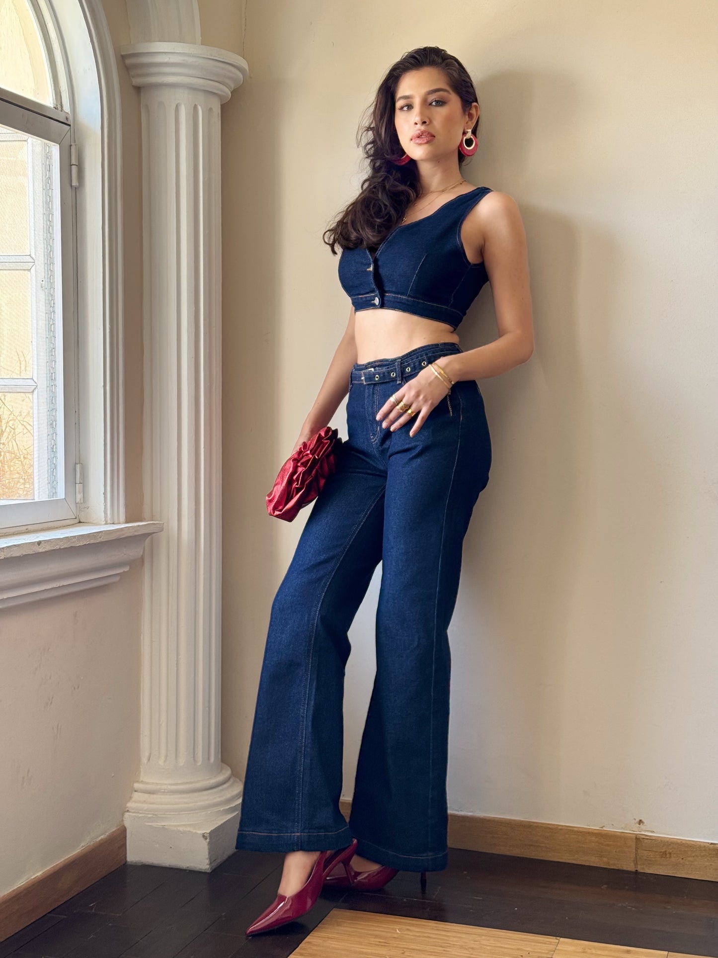 Conjunto Mezclilla con top