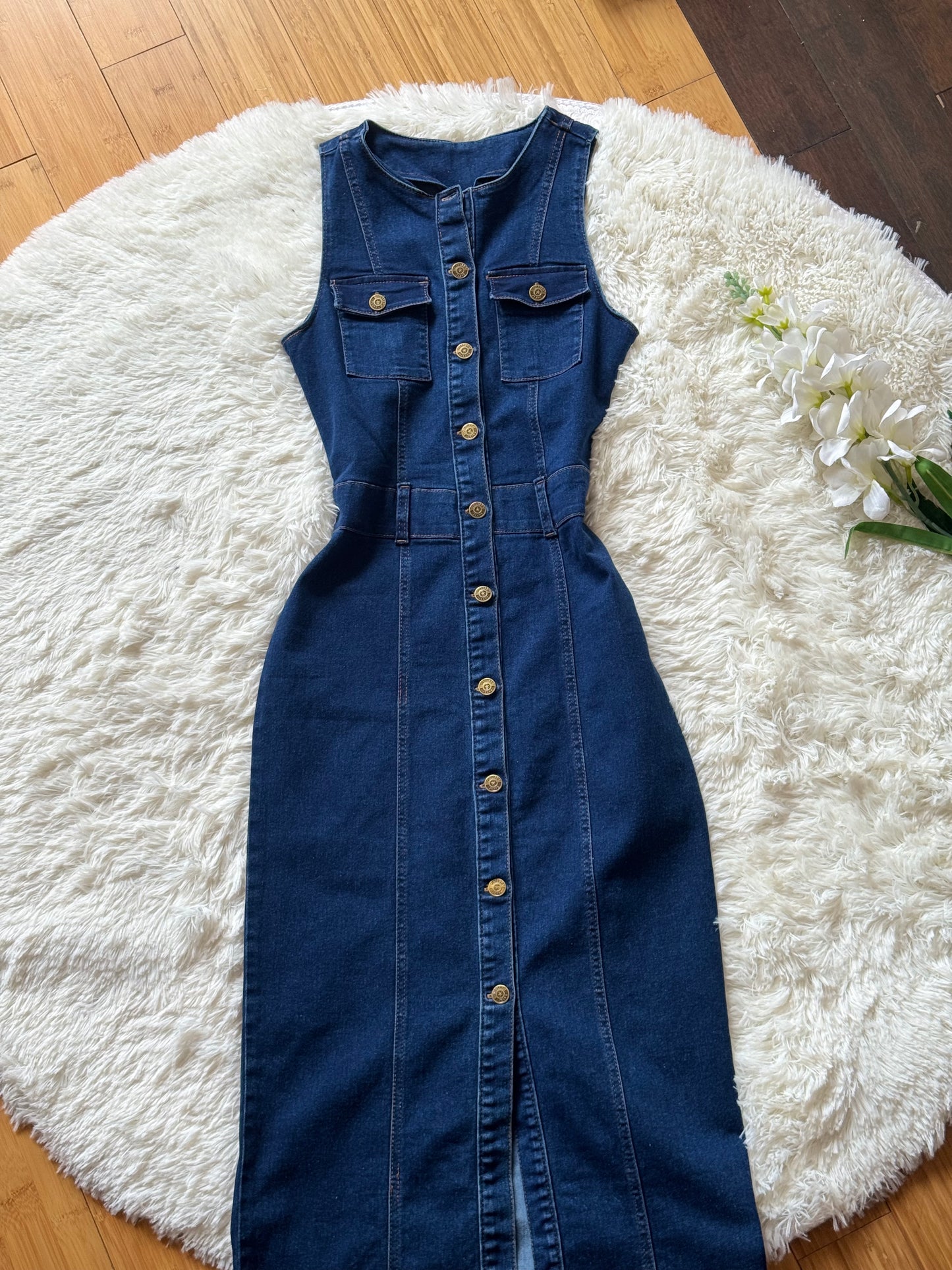 Vestido de mezclilla con botones