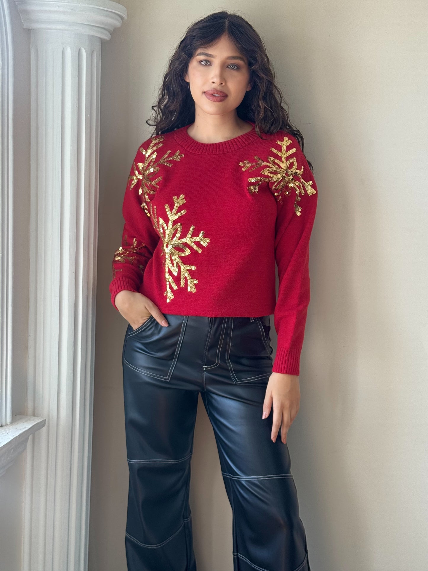 Suéter copos navideño