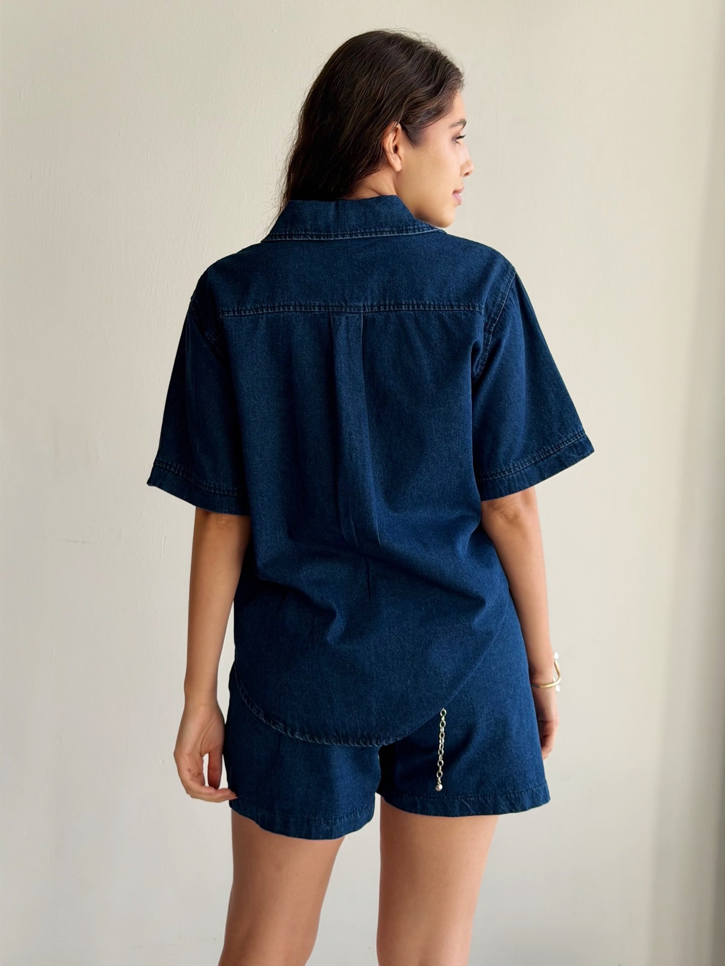 Conjunto Camisa con short de mezclilla