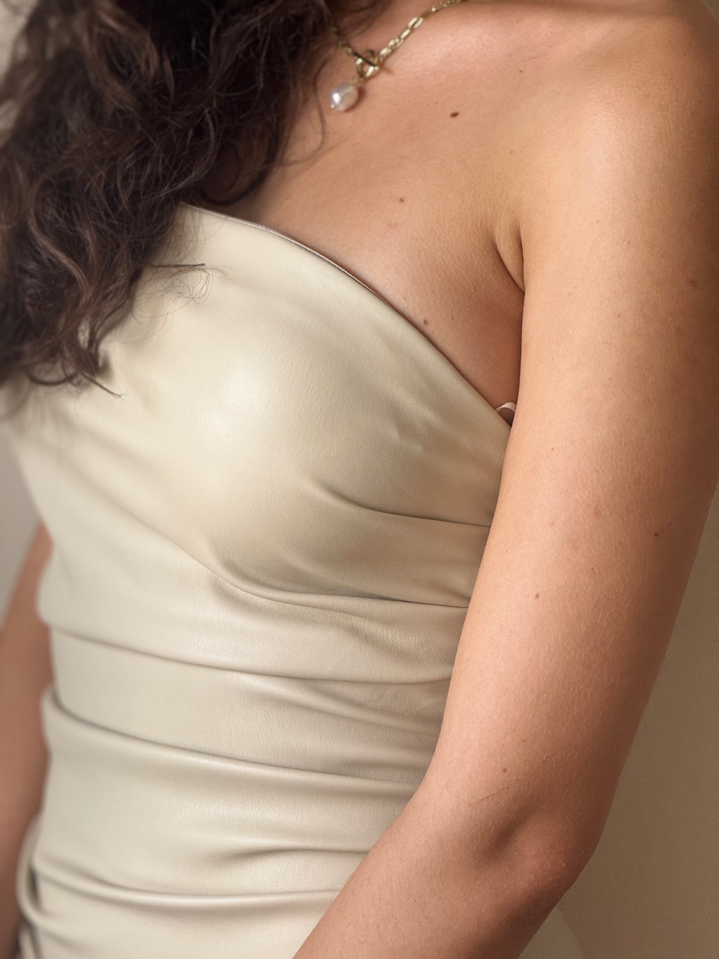 Vestido Vinipiel Strapless