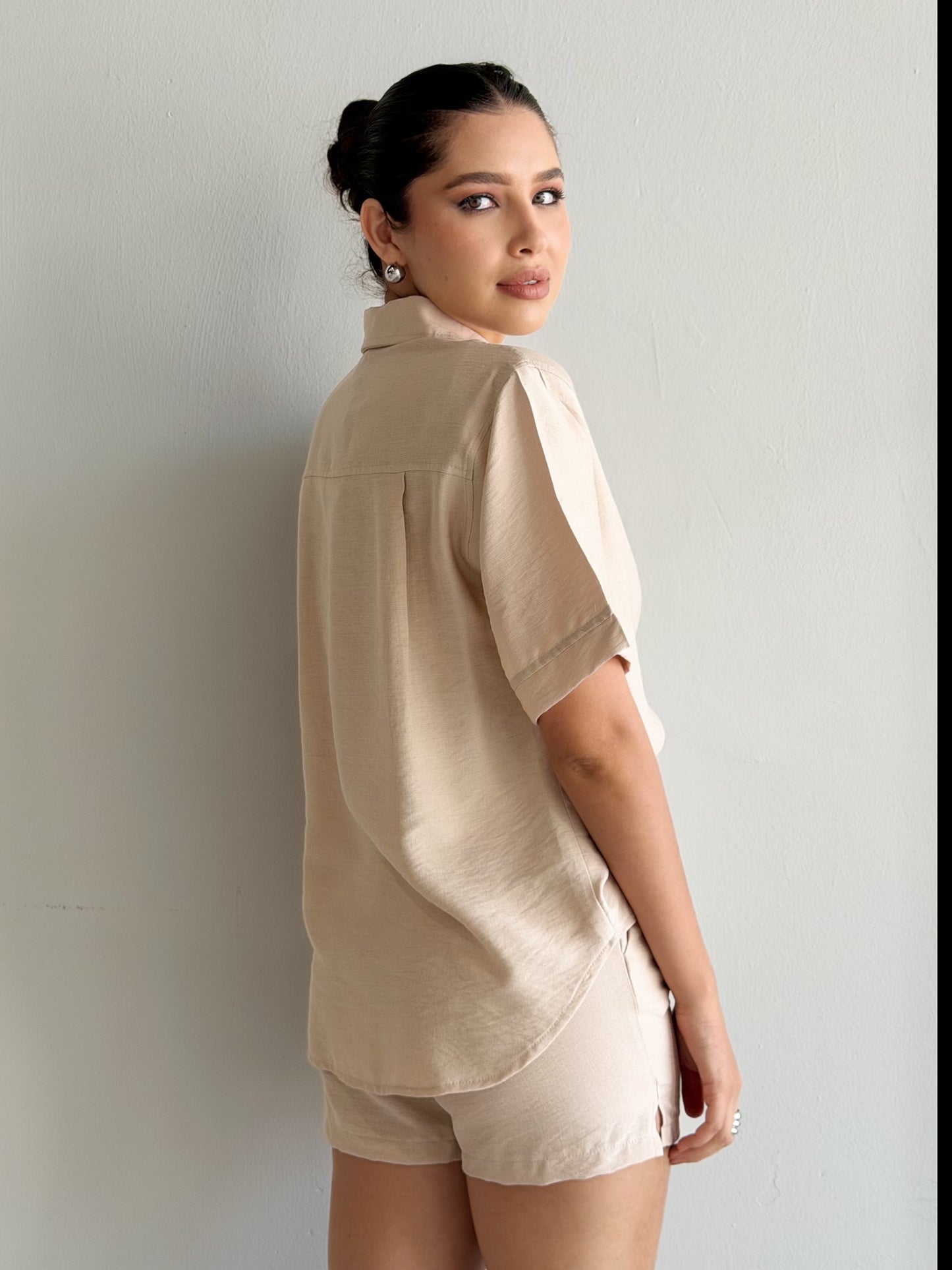 Conjunto de Short con camisa Lino