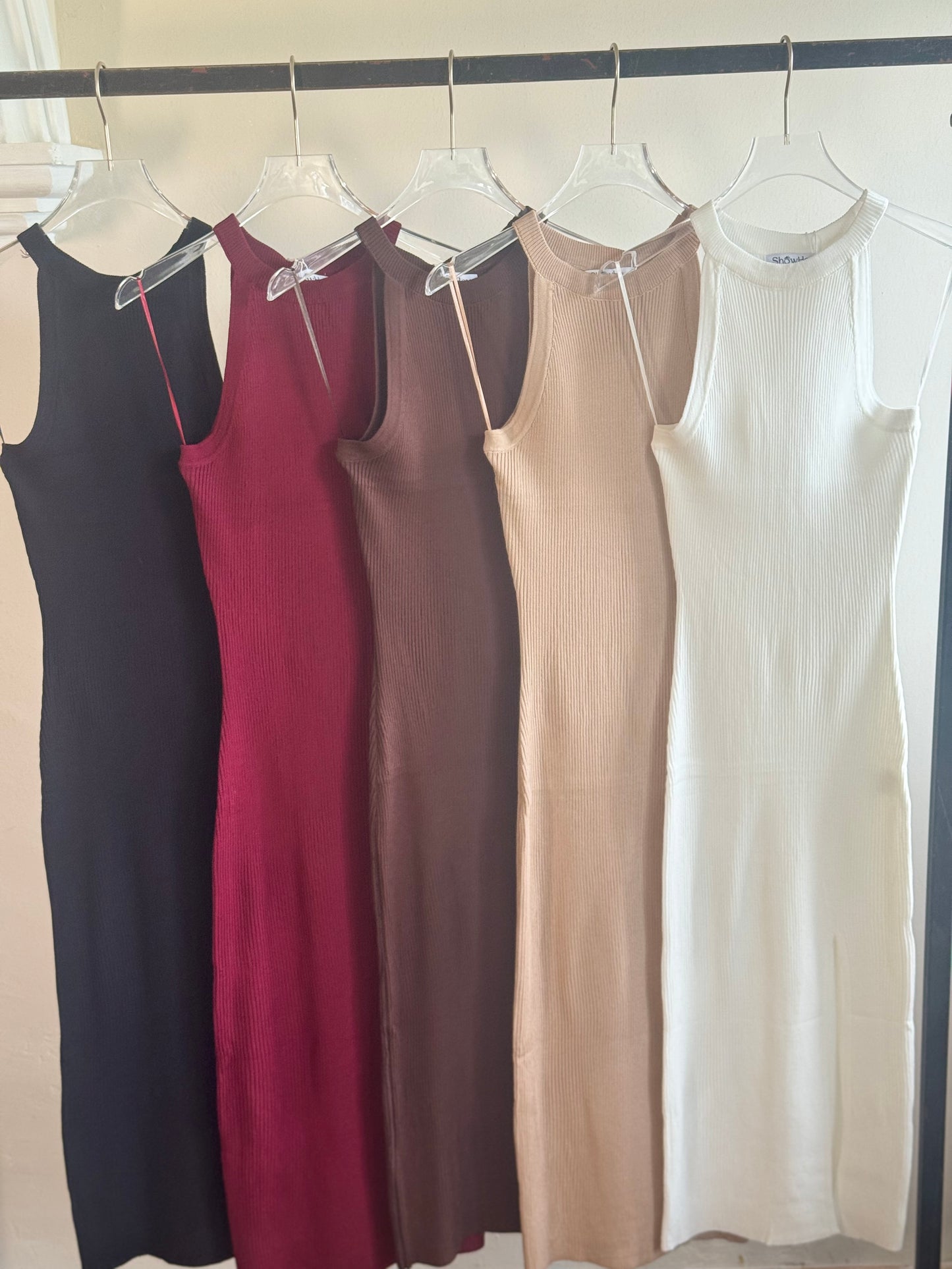 Maxi Vestido lápiz halter