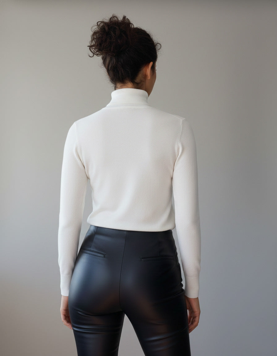 Blusa tejida cuello tortuga