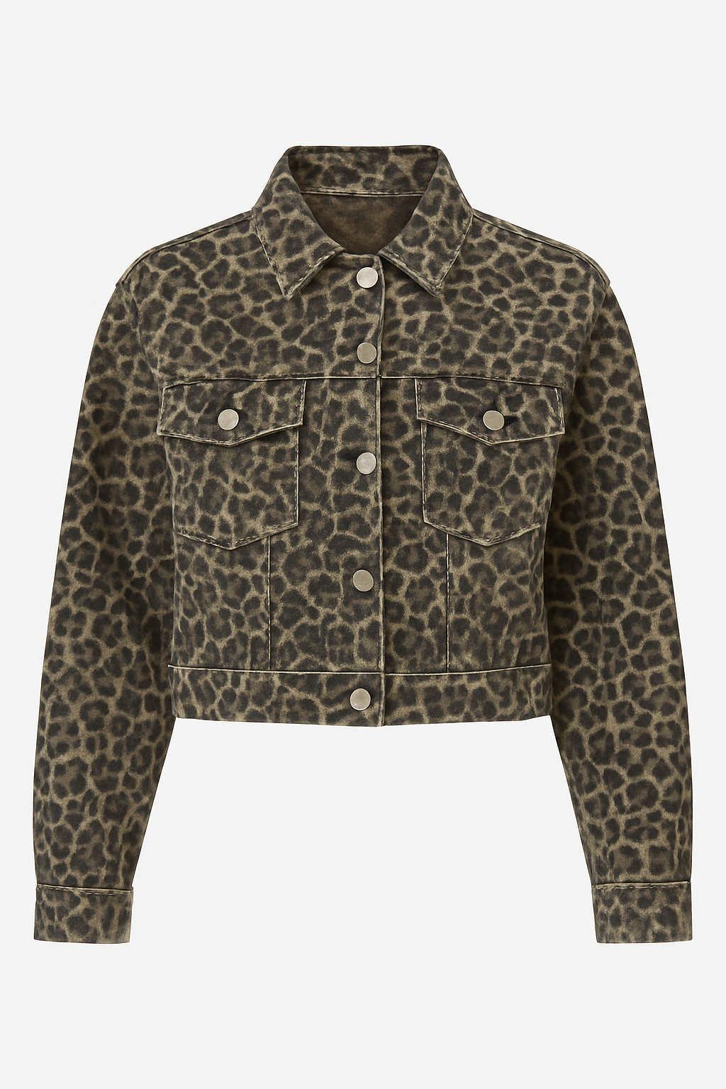Chamarra mezclilla de leopardo