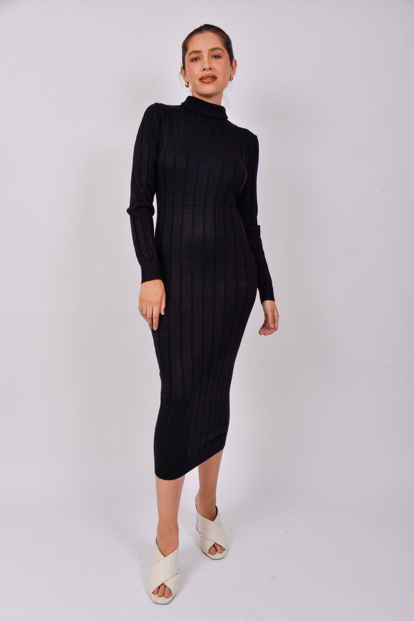 Maxi Vestido tejido cuello alto