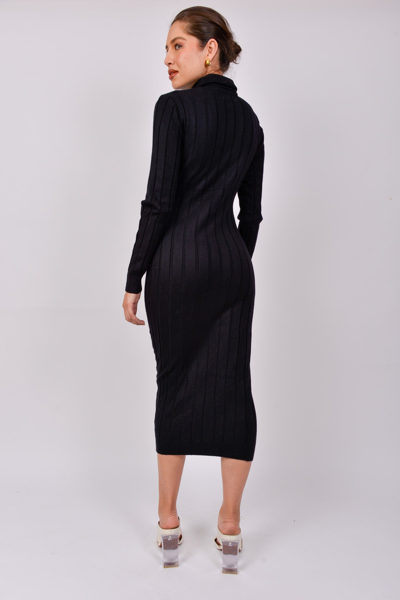Maxi Vestido tejido cuello alto