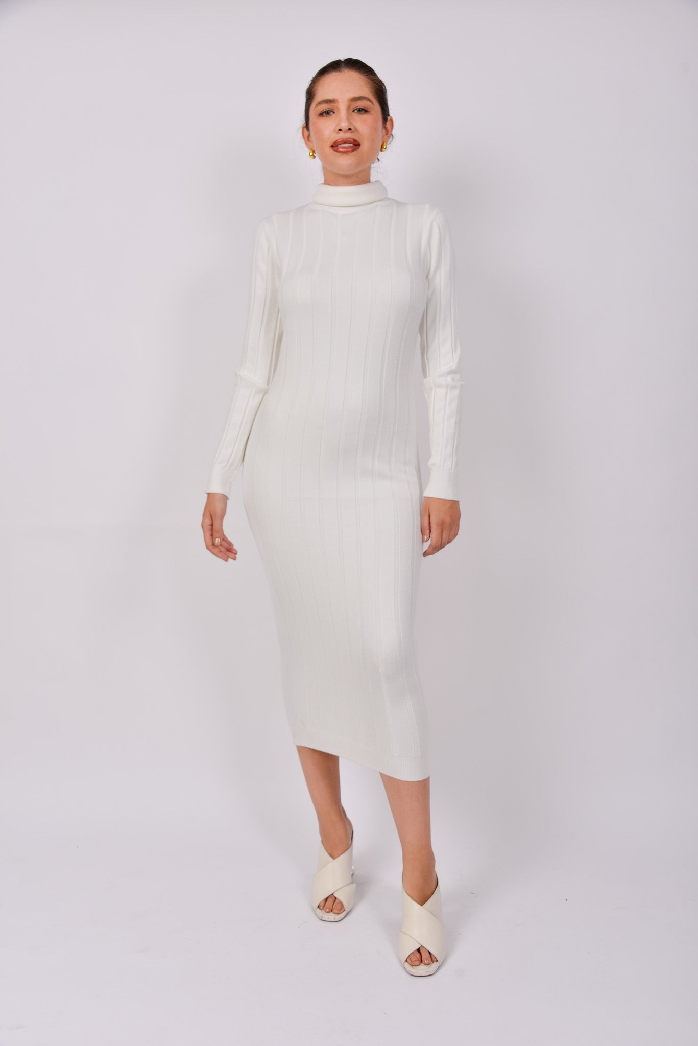 Maxi Vestido tejido cuello alto