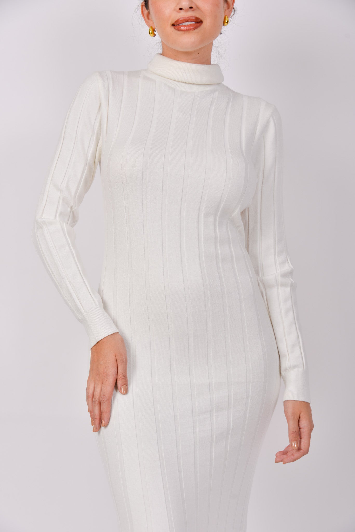 Maxi Vestido tejido cuello alto