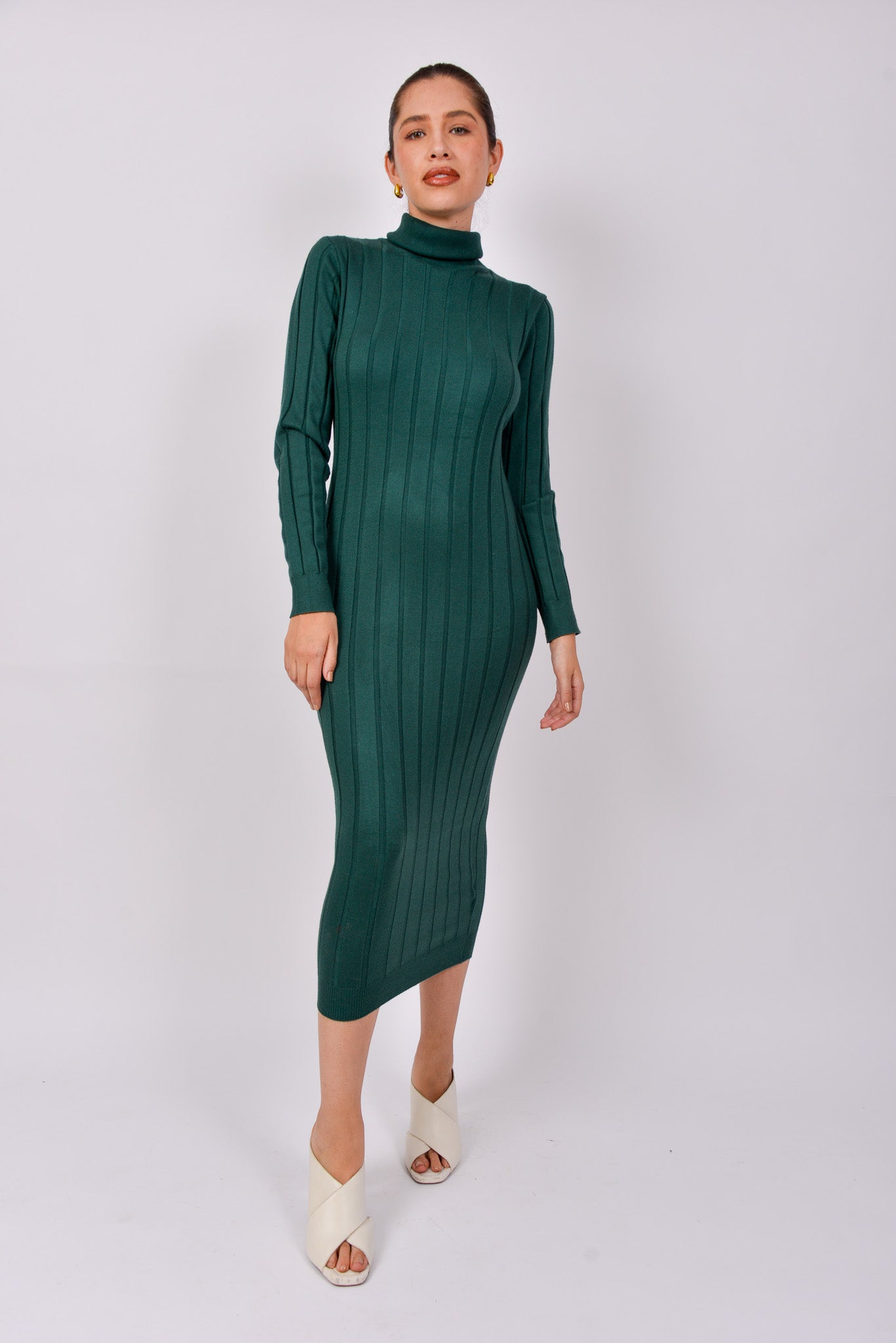 Maxi Vestido tejido cuello alto