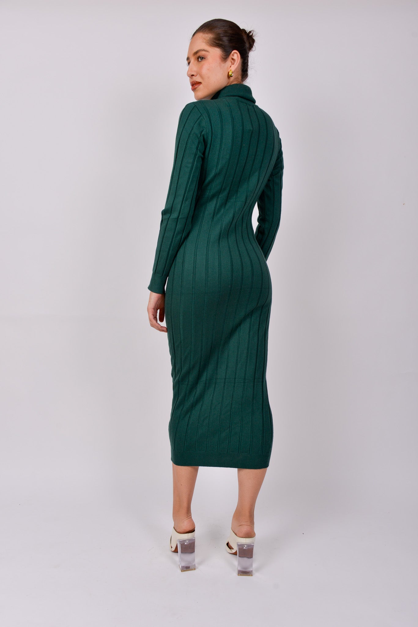 Maxi Vestido tejido cuello alto