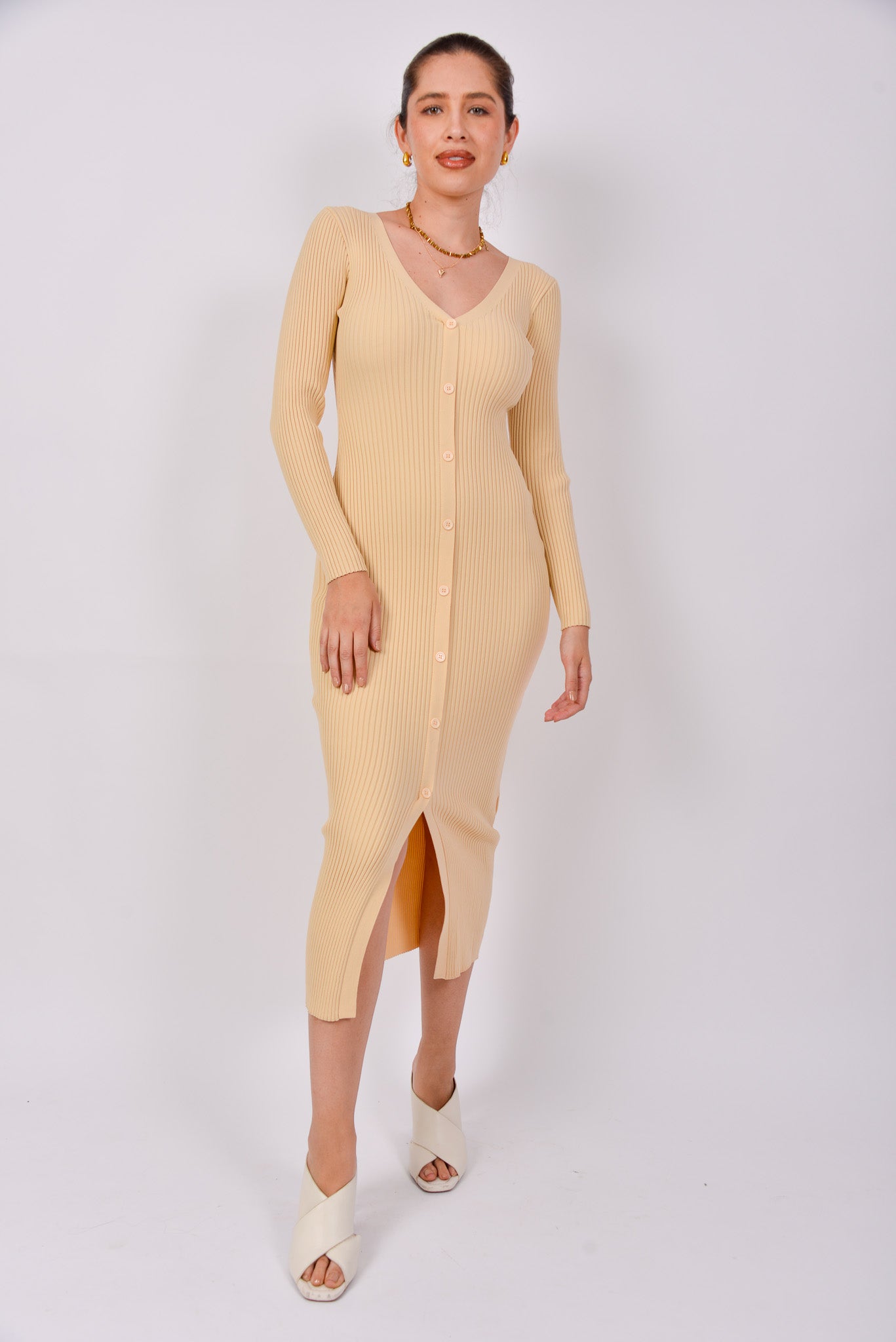 Vestido Abierto de botones