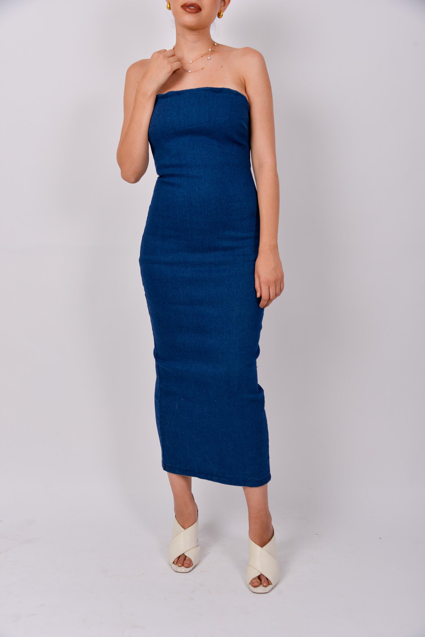Vestido lápiz de mezclilla
