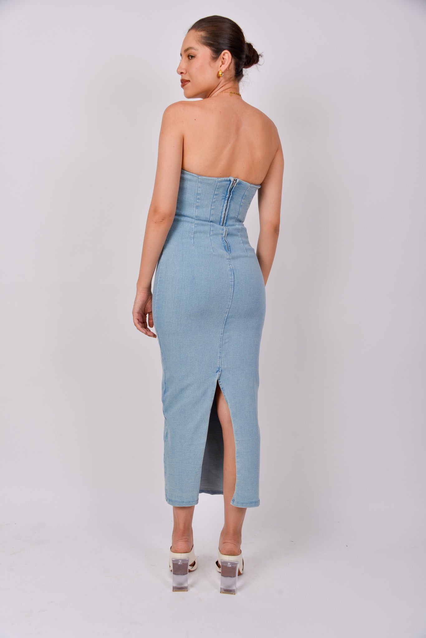 Vestido lápiz de mezclilla