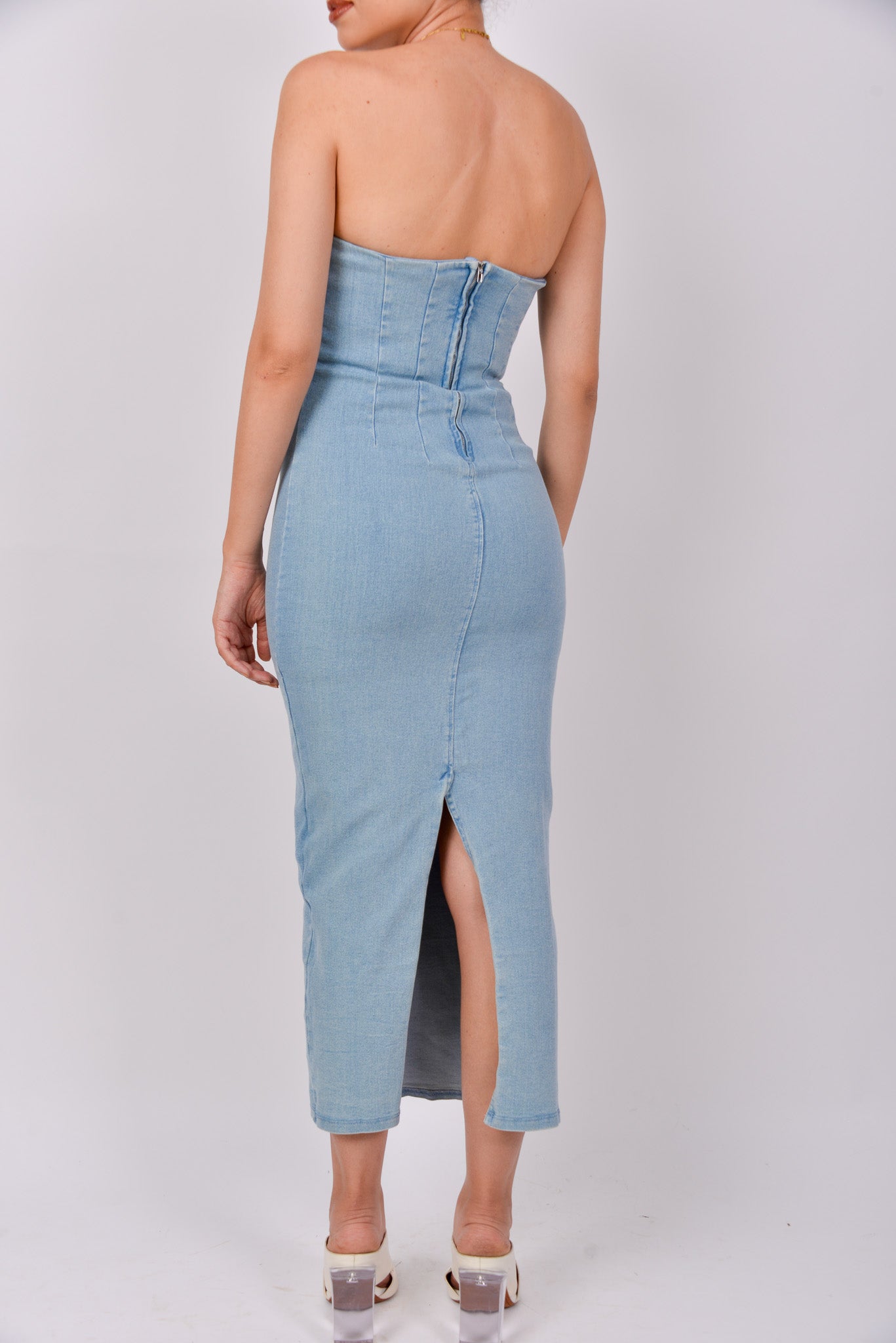 Vestido lápiz de mezclilla
