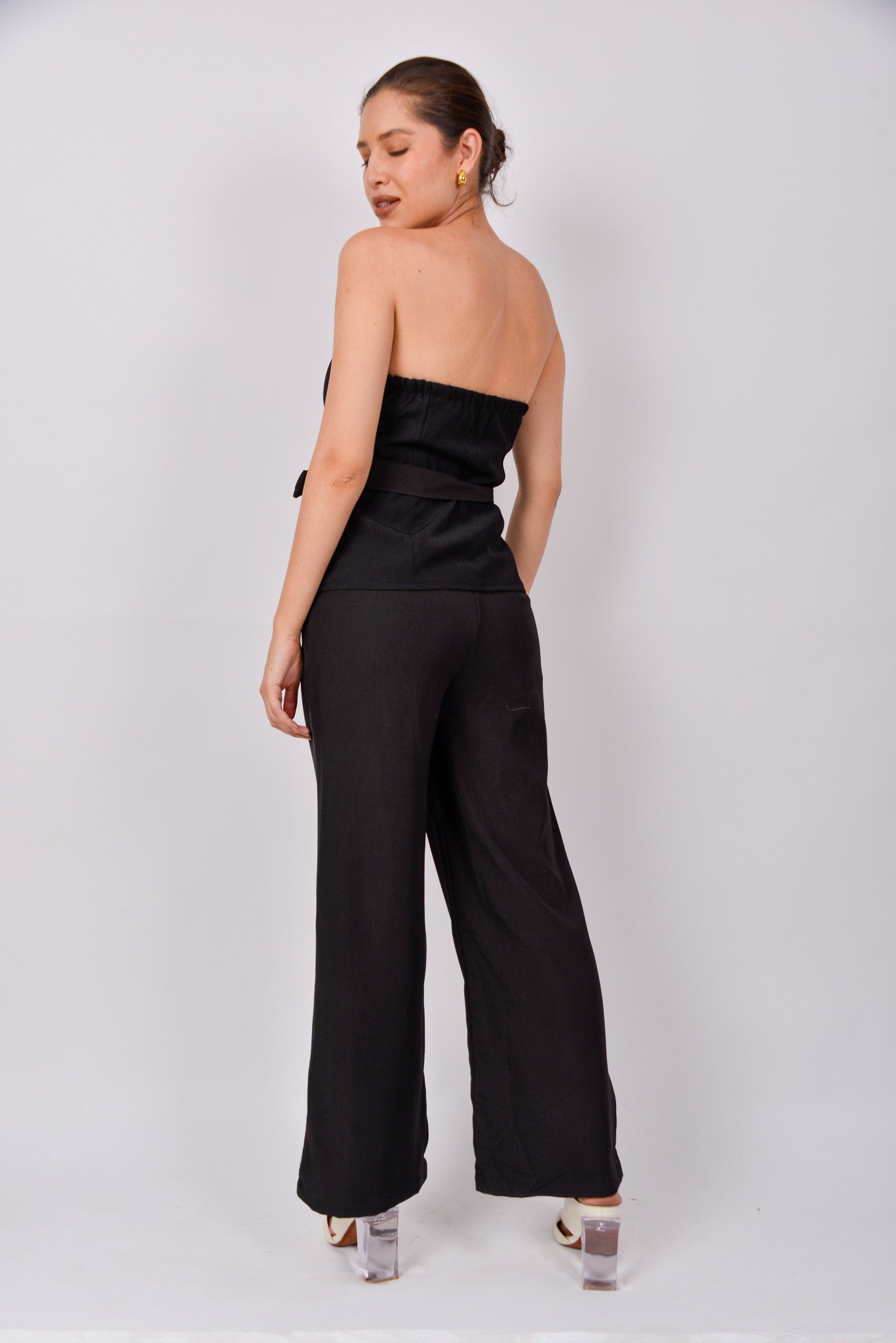 Conjunto de vestir blusa strapless