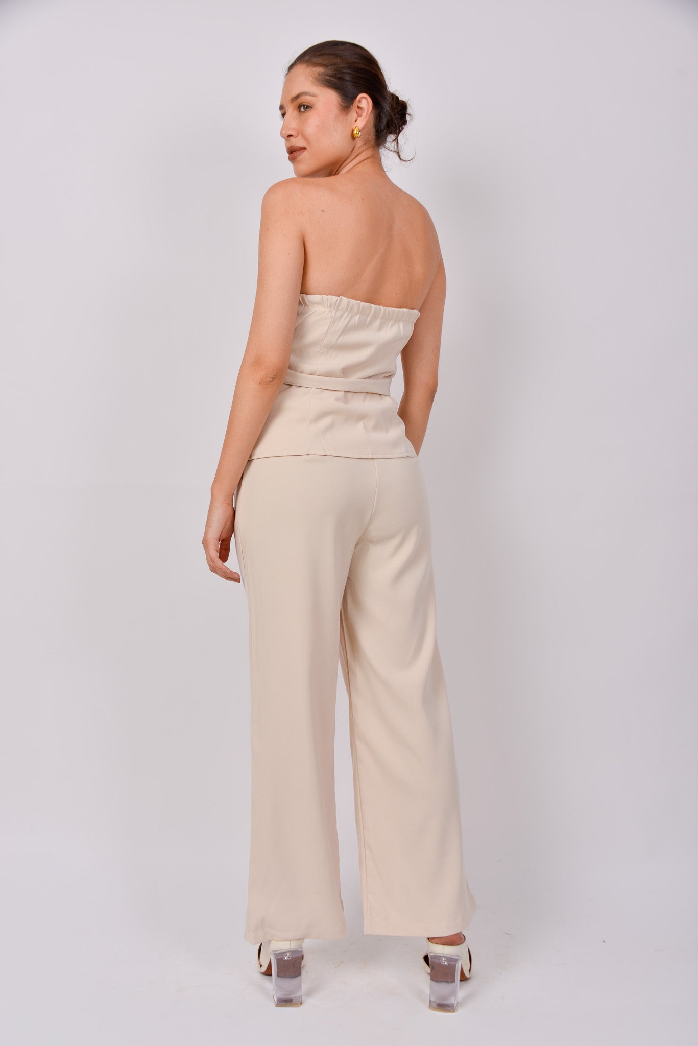 Conjunto de vestir blusa strapless