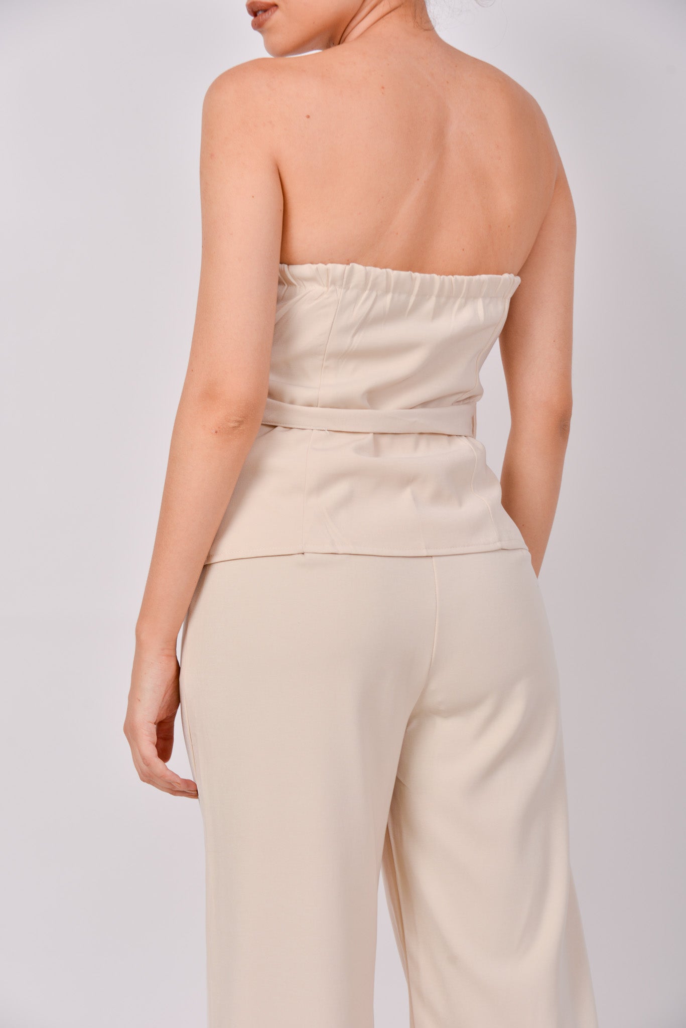 Conjunto de vestir blusa strapless