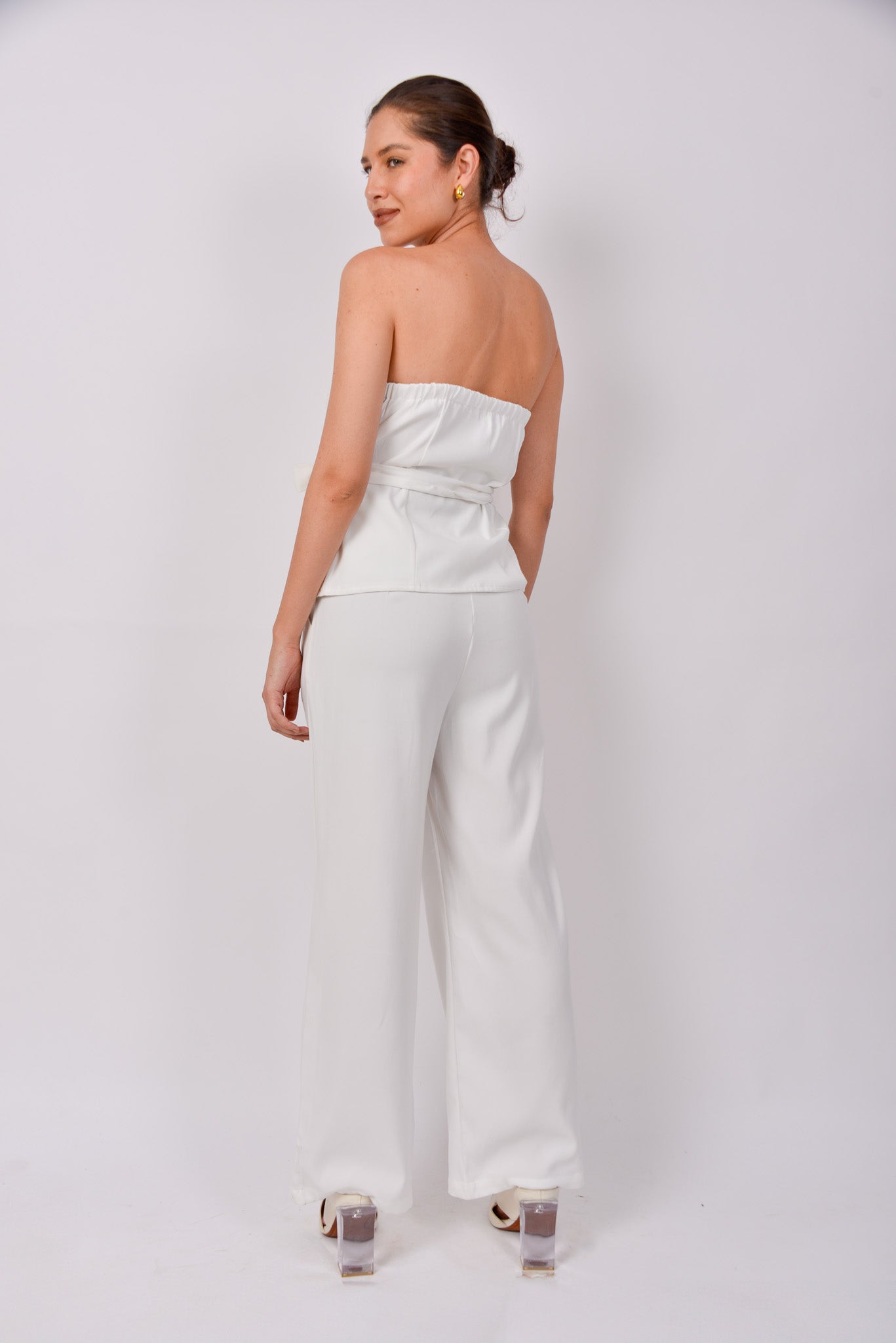 Conjunto de vestir blusa strapless