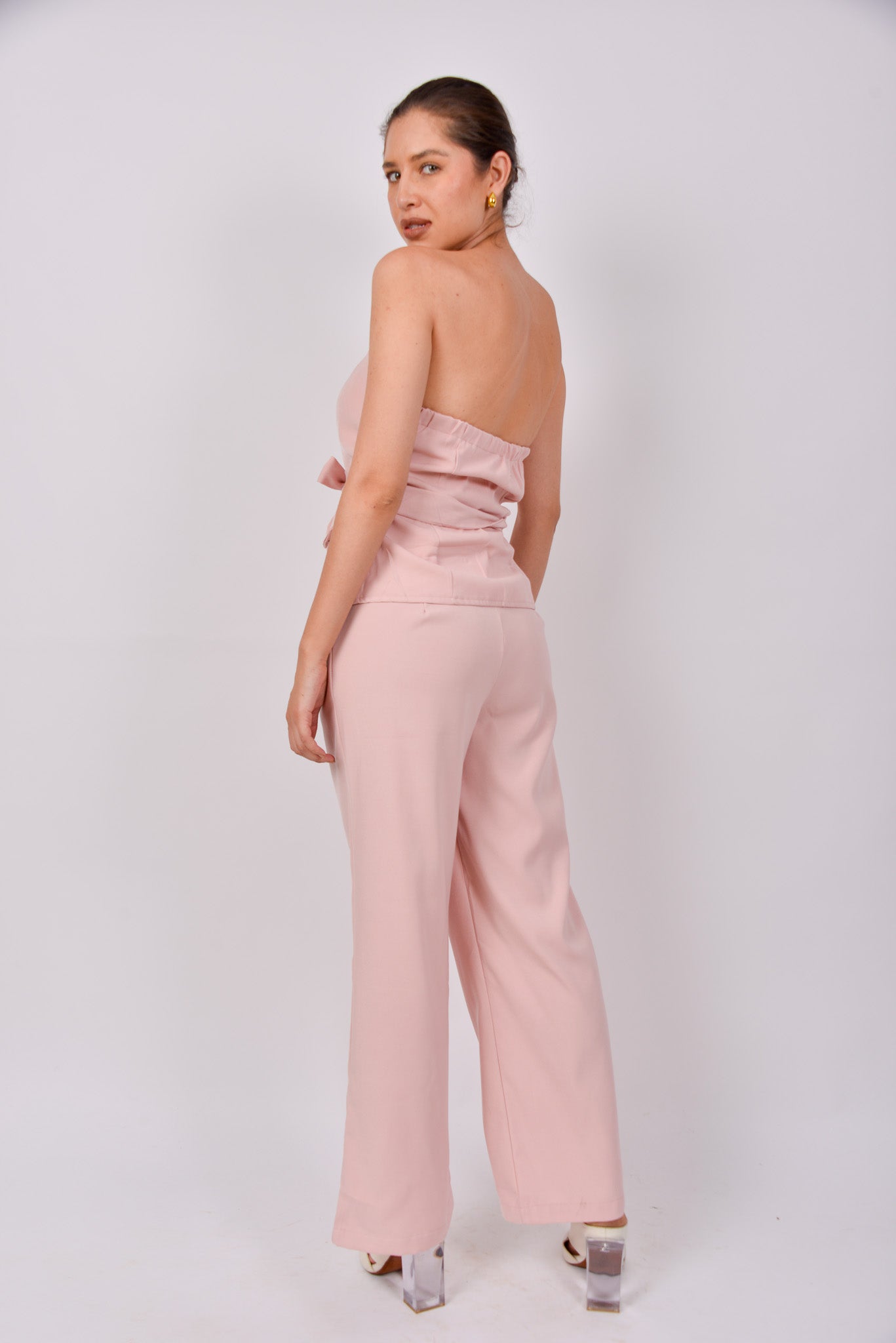 Conjunto de vestir blusa strapless