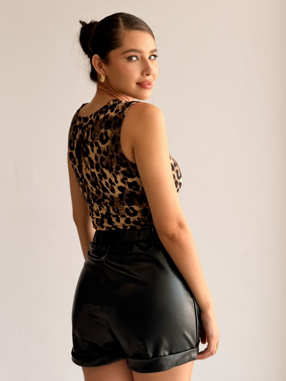 Body cruzado leopardo