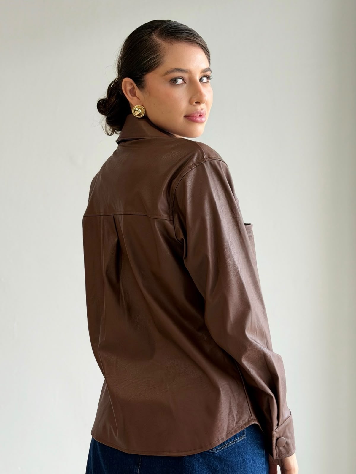 Sobre Camisa Vinipiel Oversize