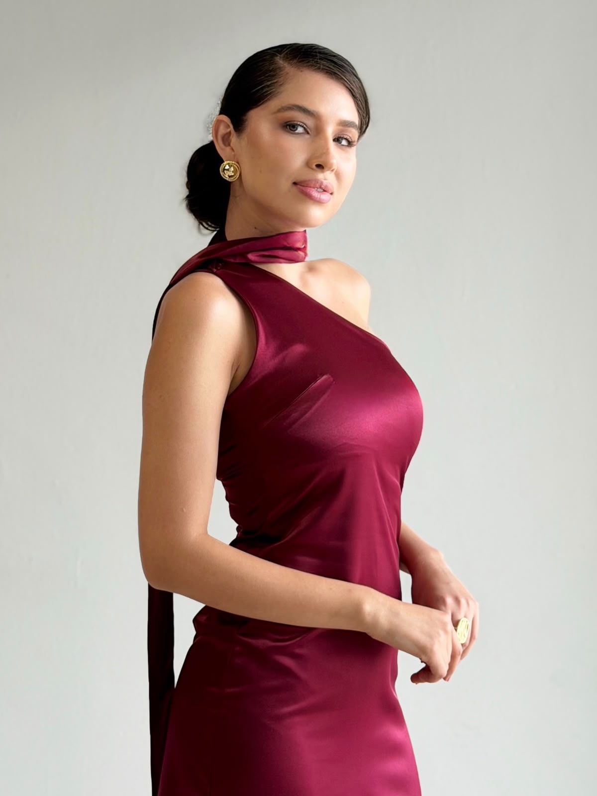 Vestido Satin con lazo