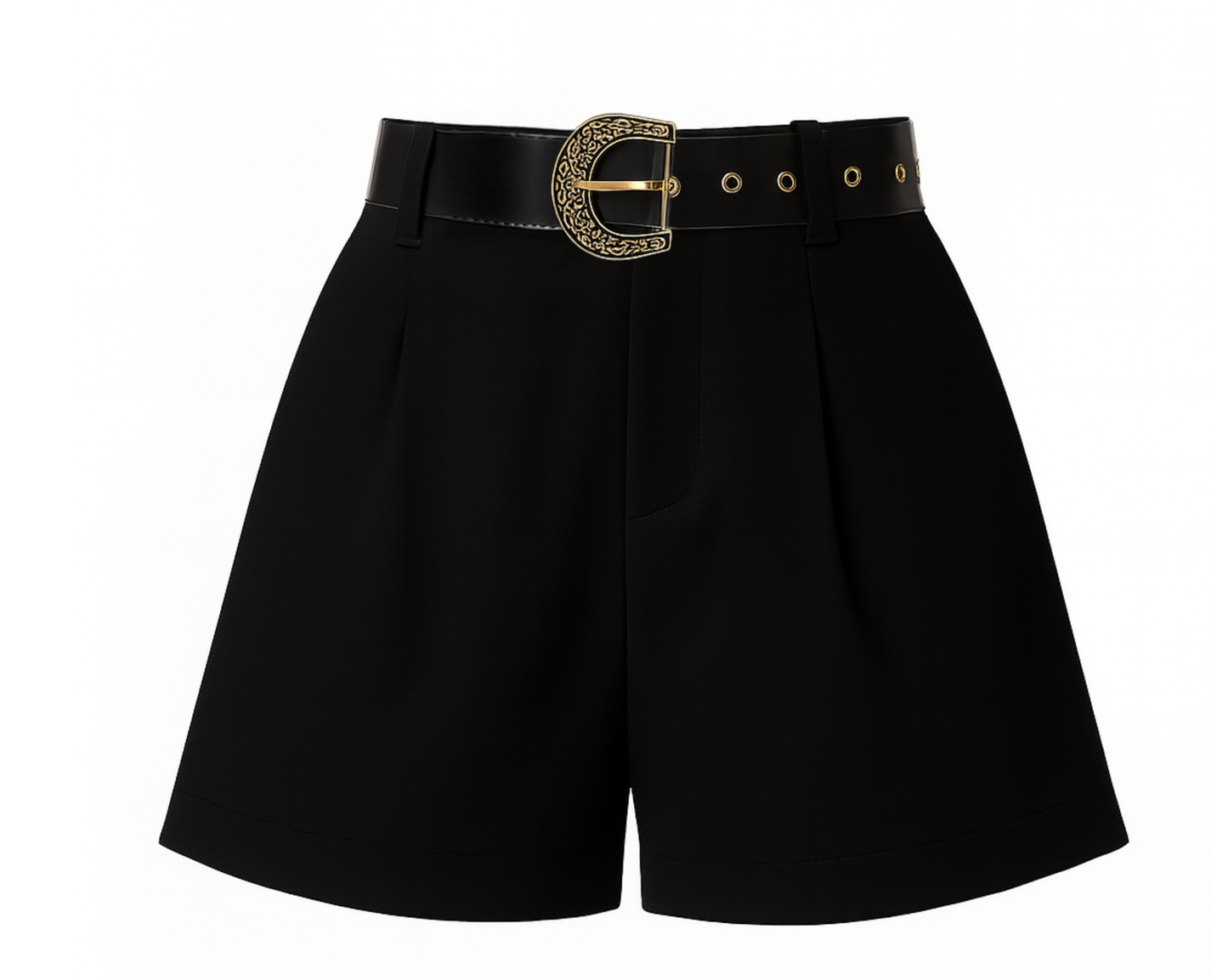 Short lino con cinturón