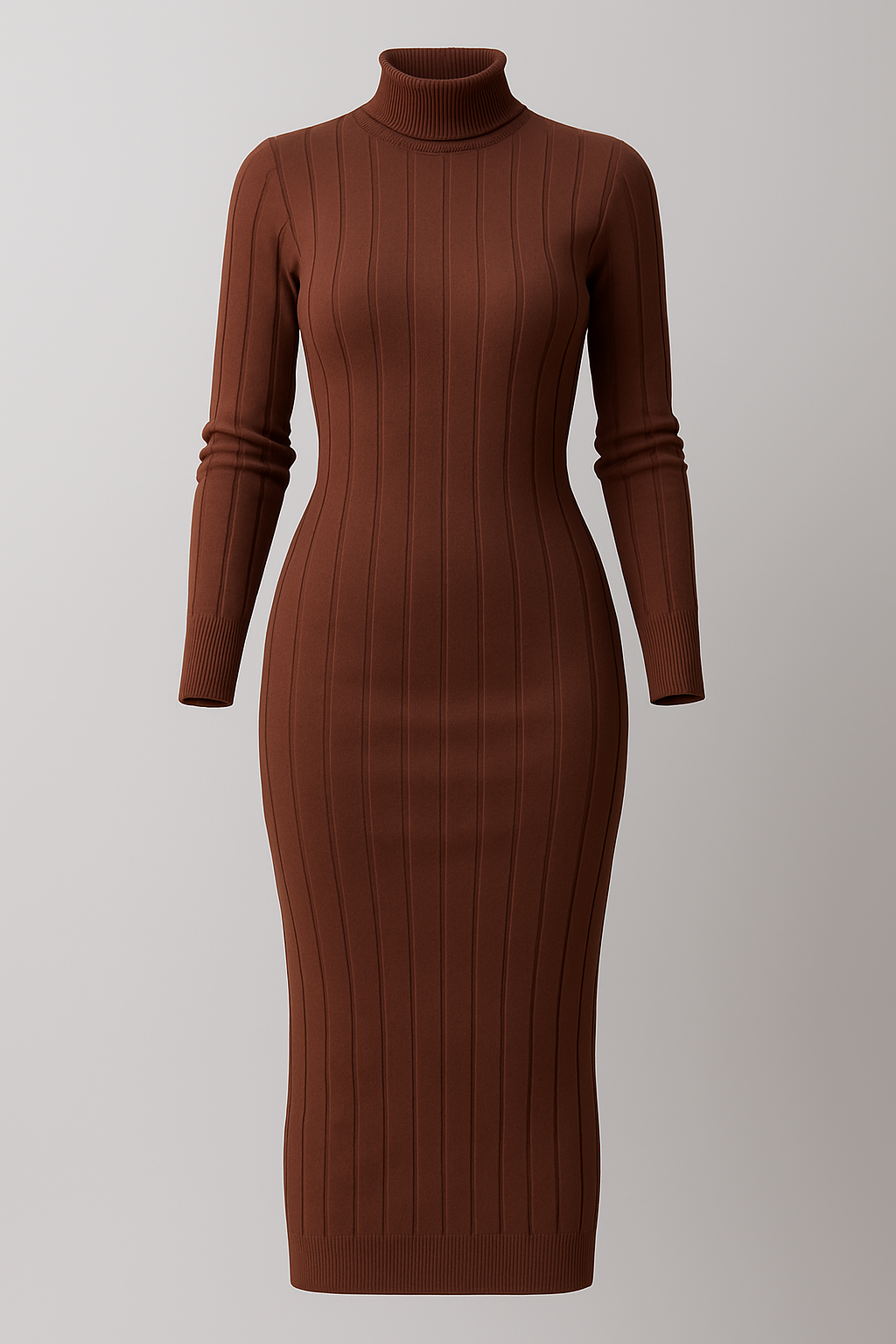 Maxi Vestido tejido cuello alto