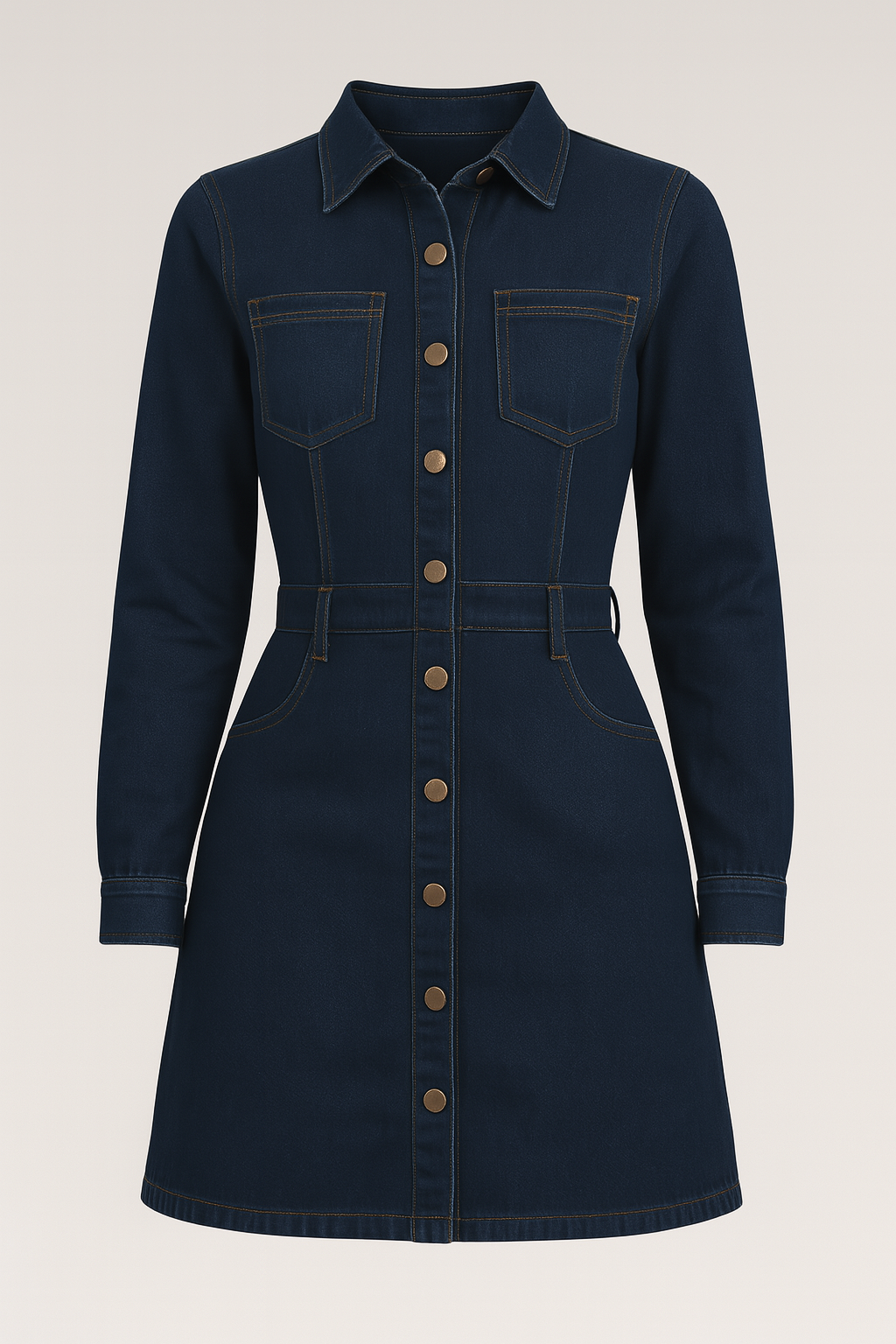Vestido camisero de mezclilla