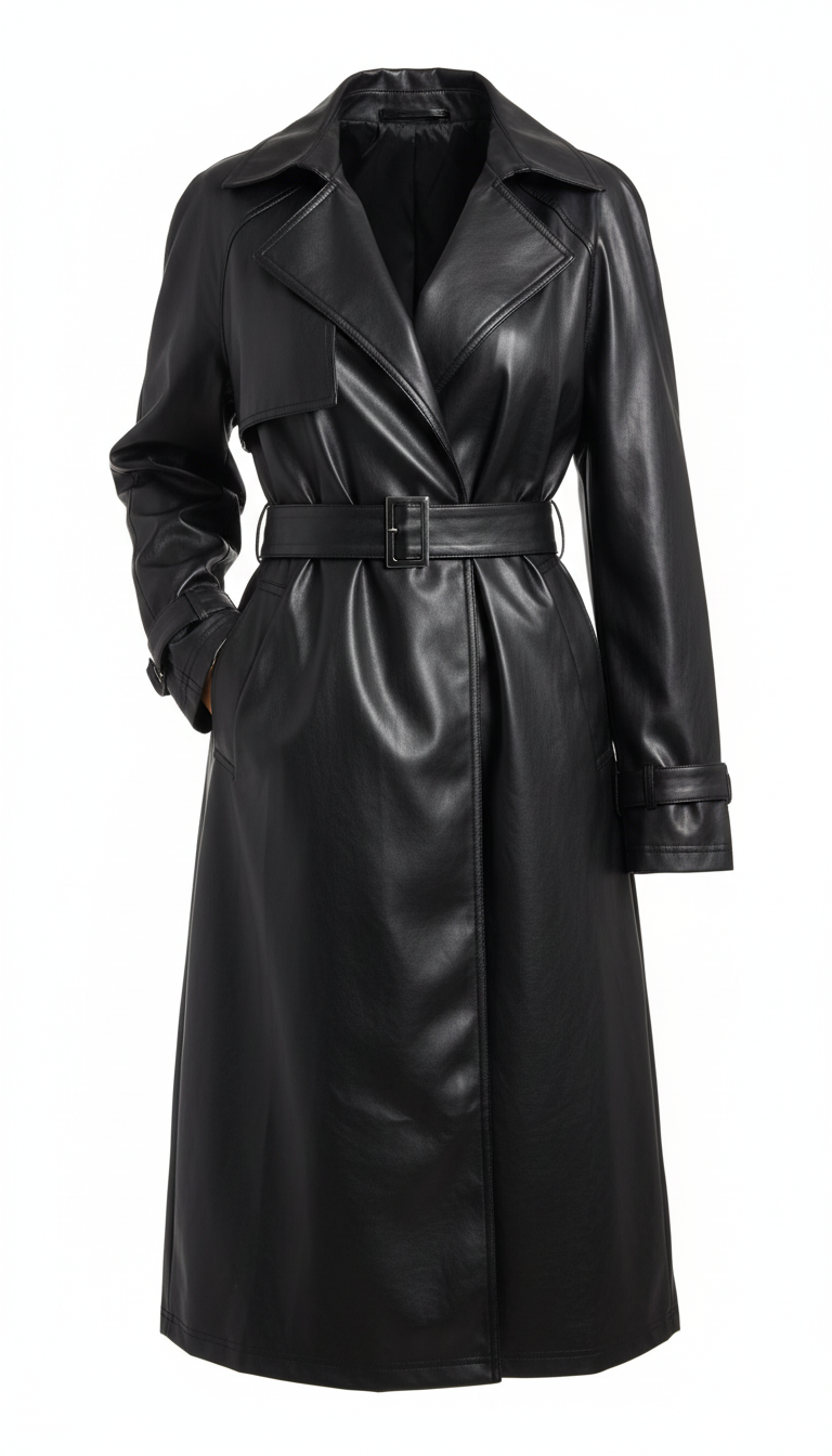 Gabardina de vinipiel