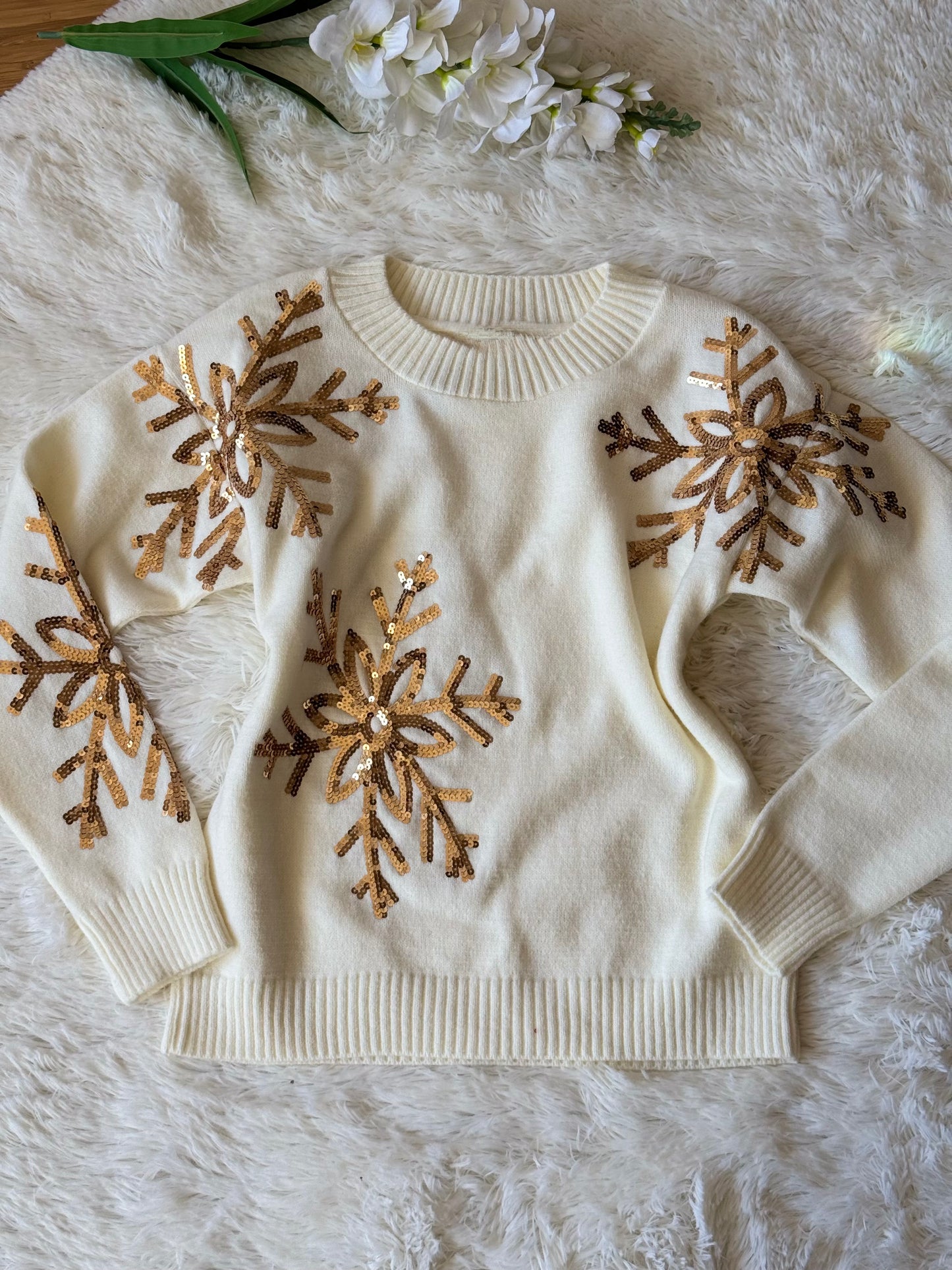 Suéter copos navideño