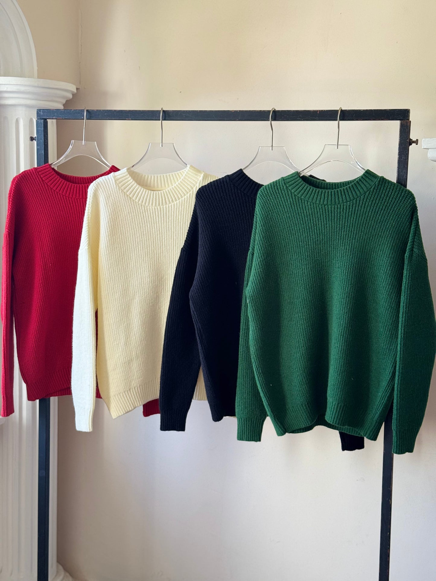 Suéter cuello redondo