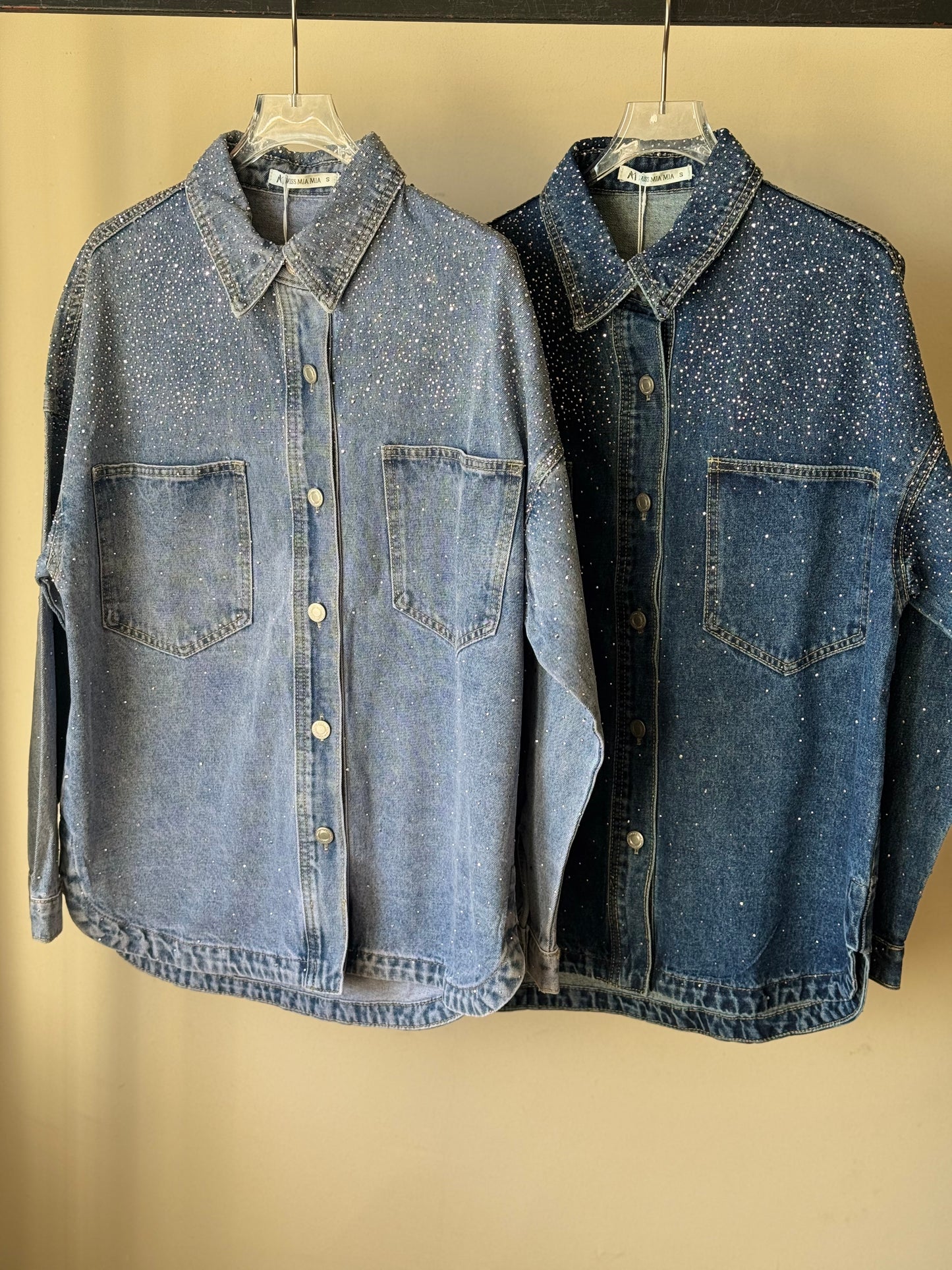 Camisa Oversize mezclilla con brillos