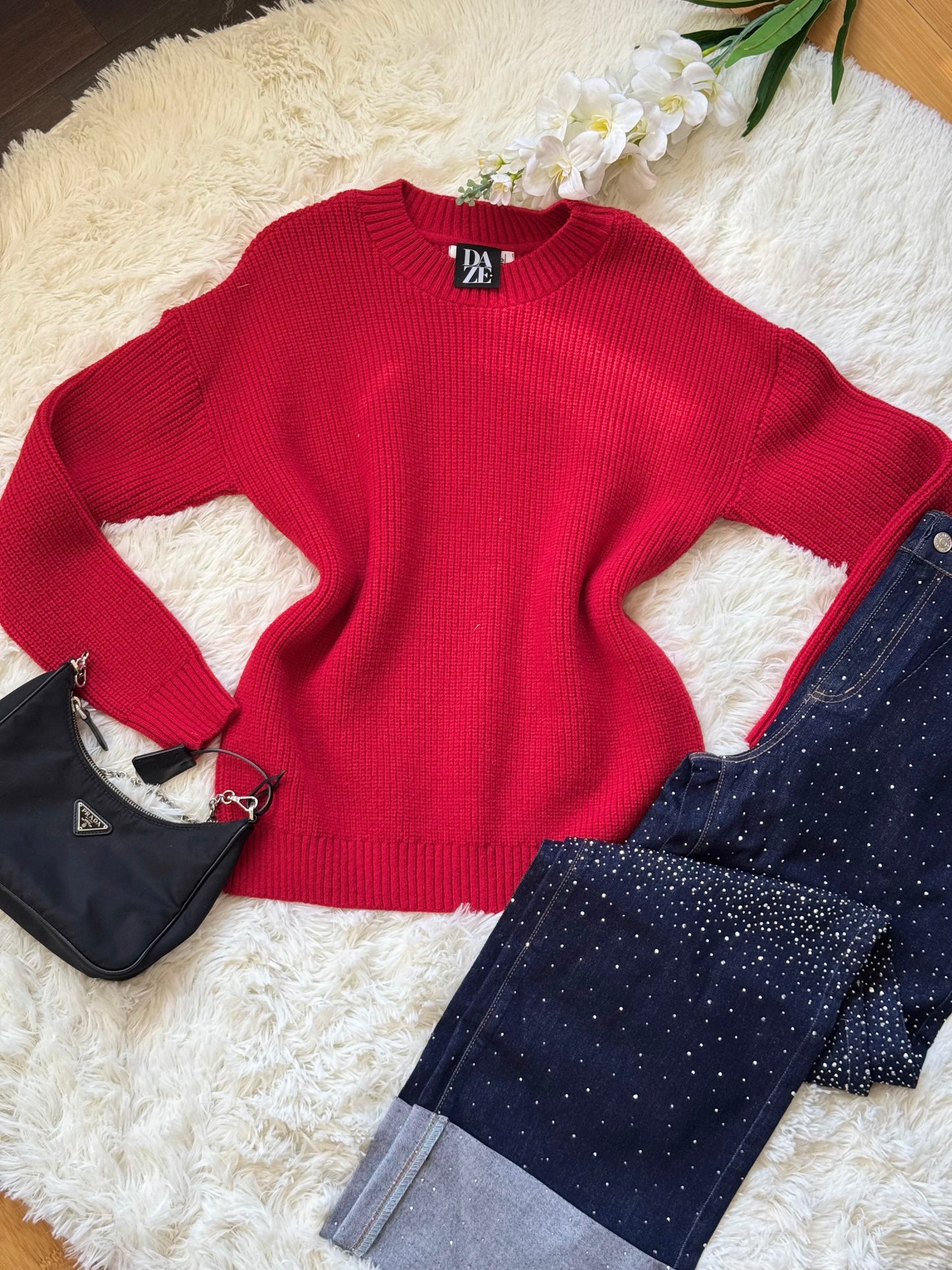 Suéter cuello redondo