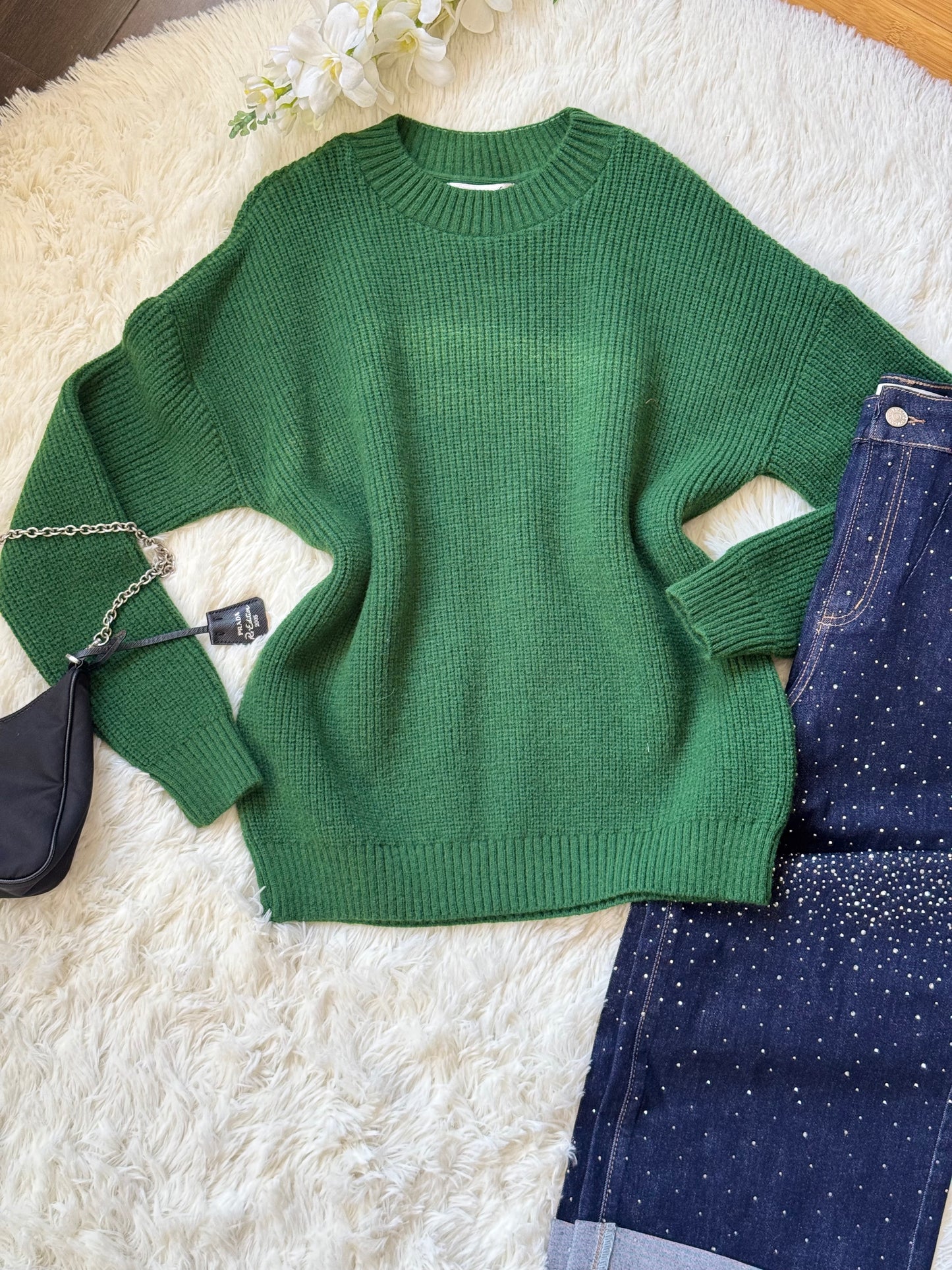 Suéter cuello redondo