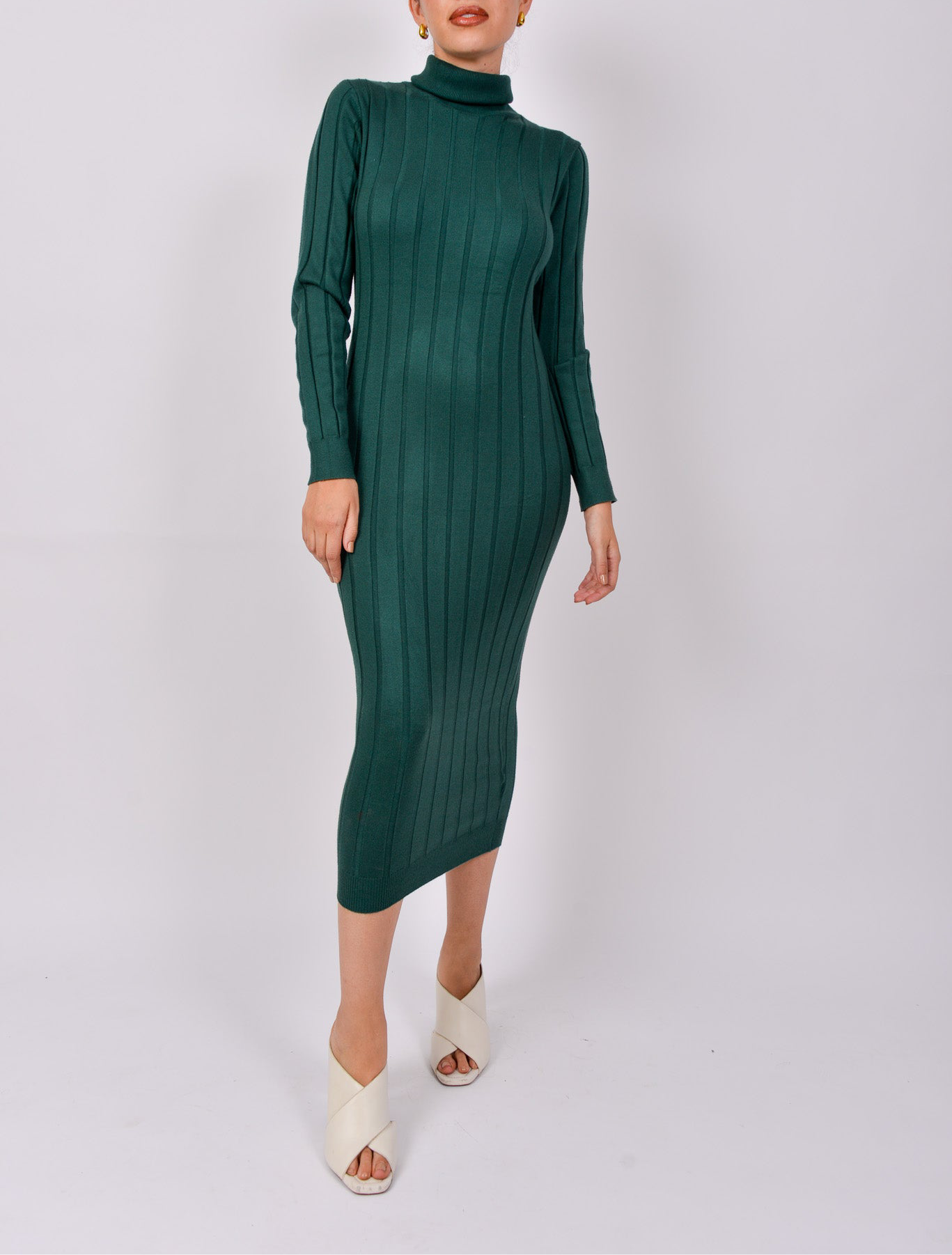 Maxi Vestido tejido cuello alto