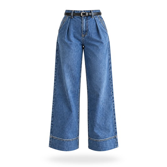Pantalón con pinzas pata de elefante
