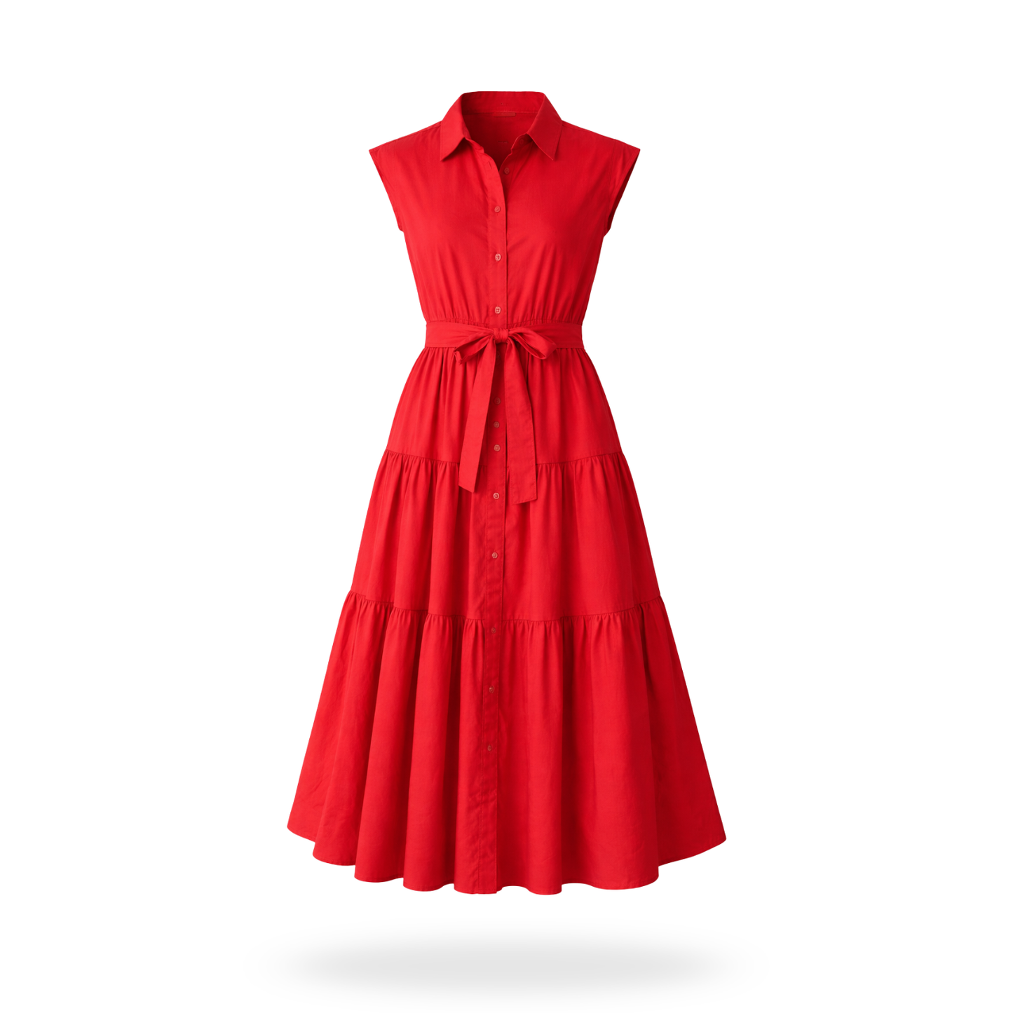 Vestido camisero sin mangas