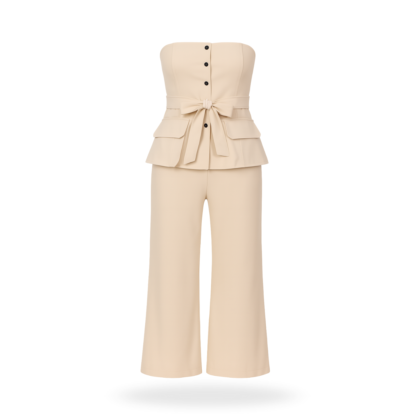 Conjunto de vestir blusa strapless