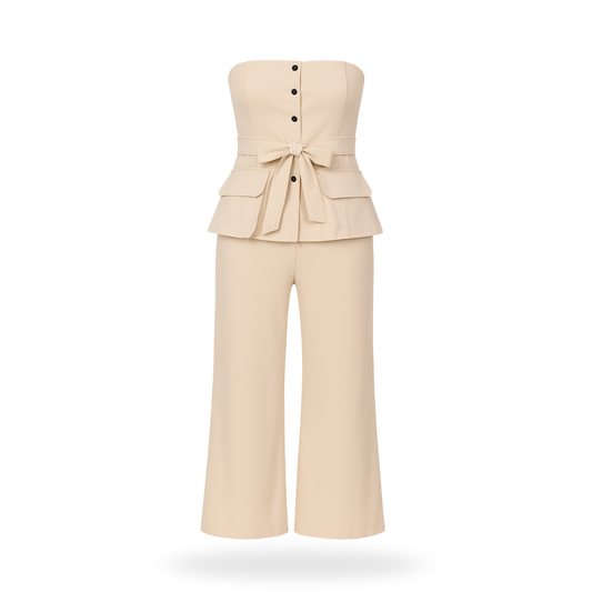 Conjunto de vestir blusa strapless