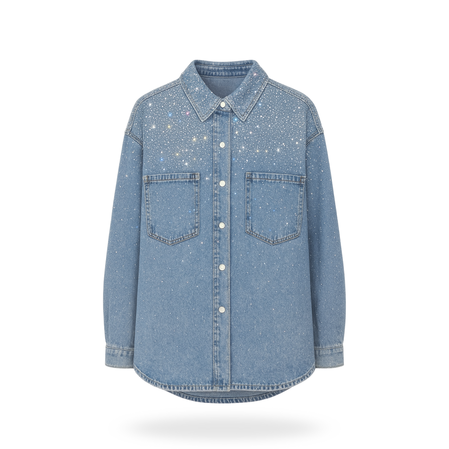 Camisa Oversize mezclilla con brillos