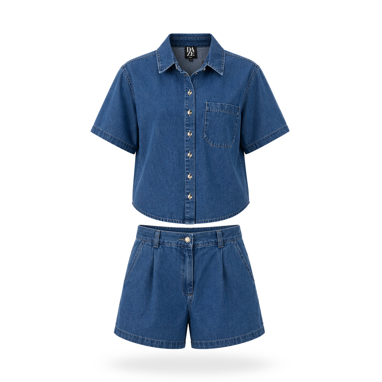 Conjunto Camisa con short de mezclilla